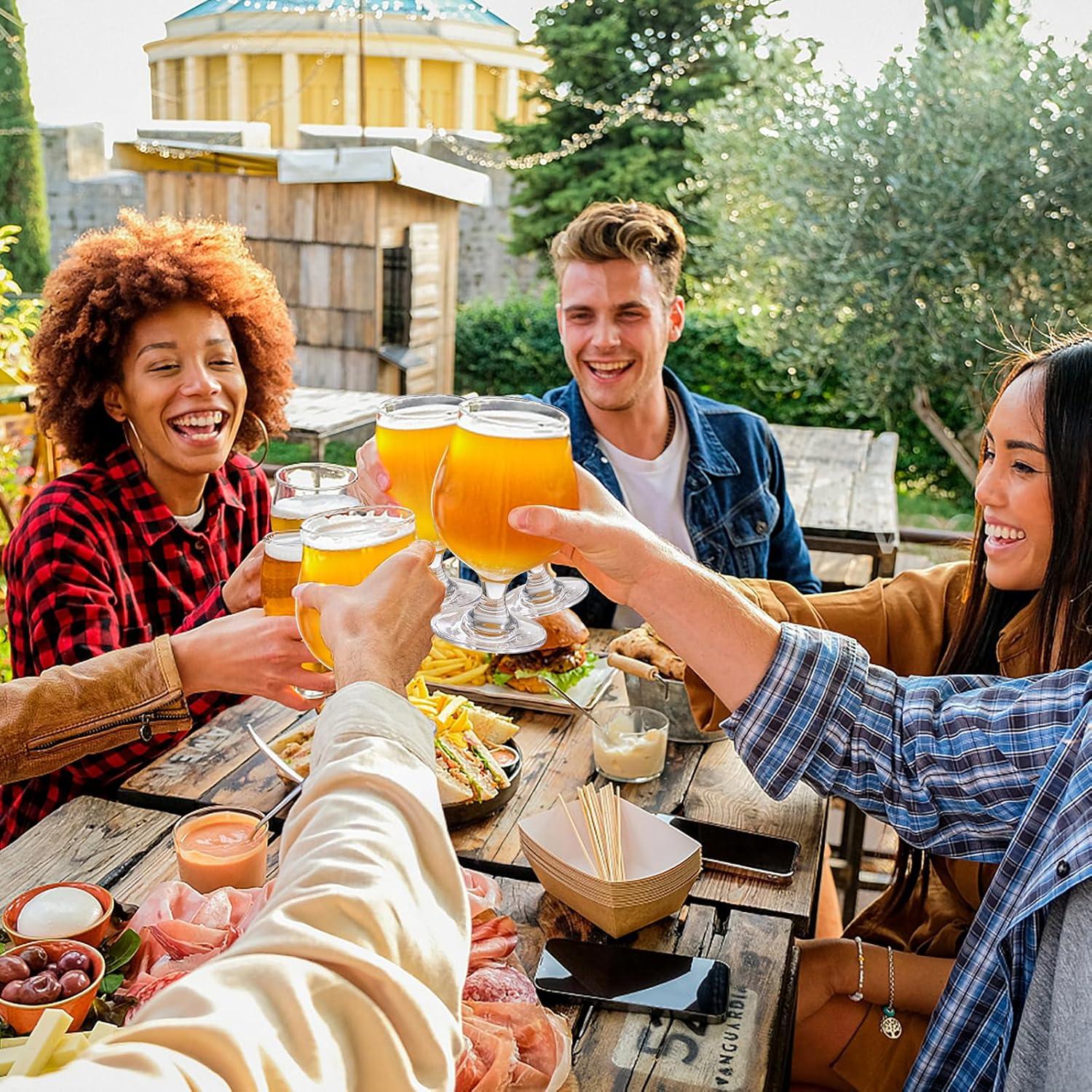 Juego de 4 Vasos de Cerveza Meolibour 480 ml Clásicos