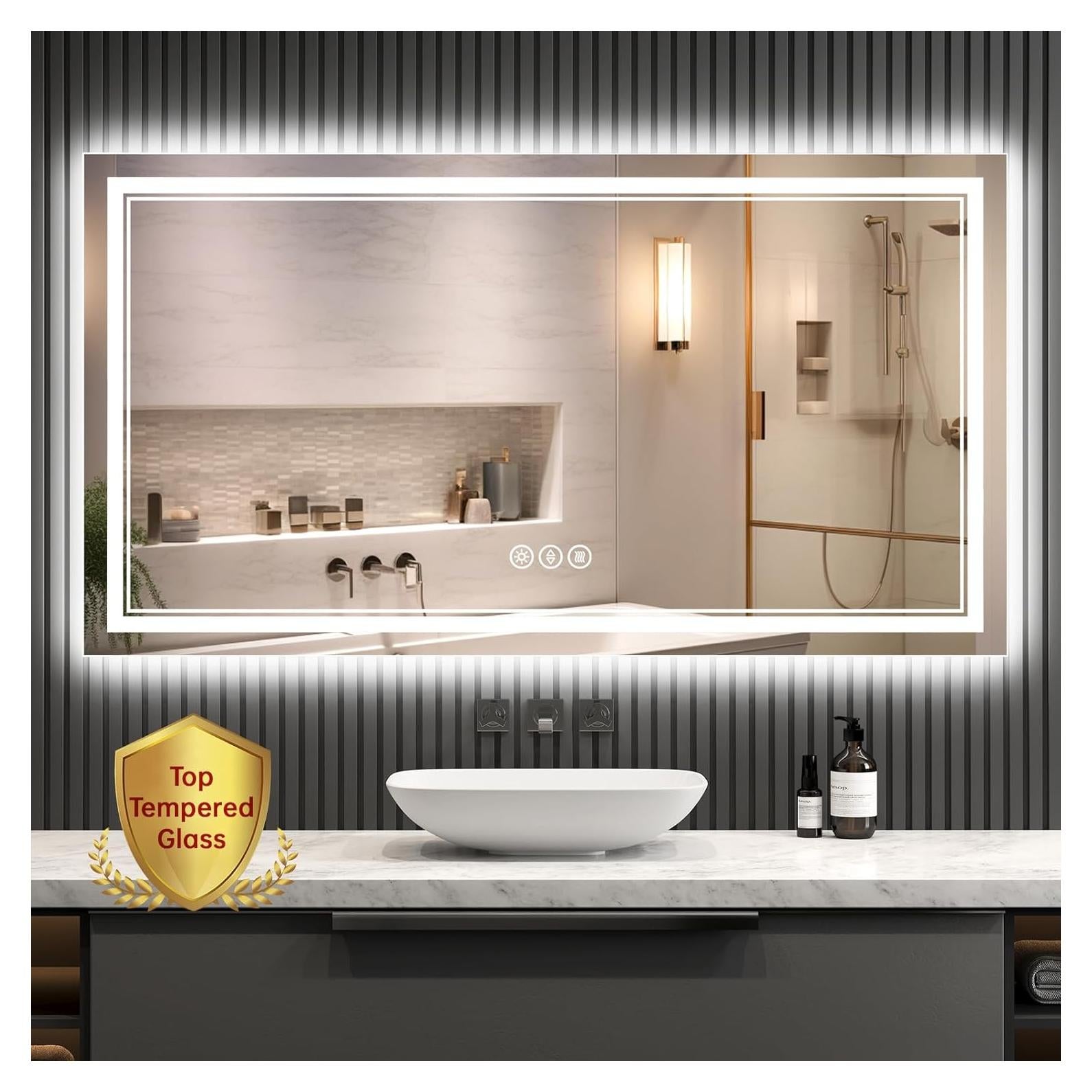 Espejo de Baño Iluminado SOGOLINE 139,7x76,2cm LED