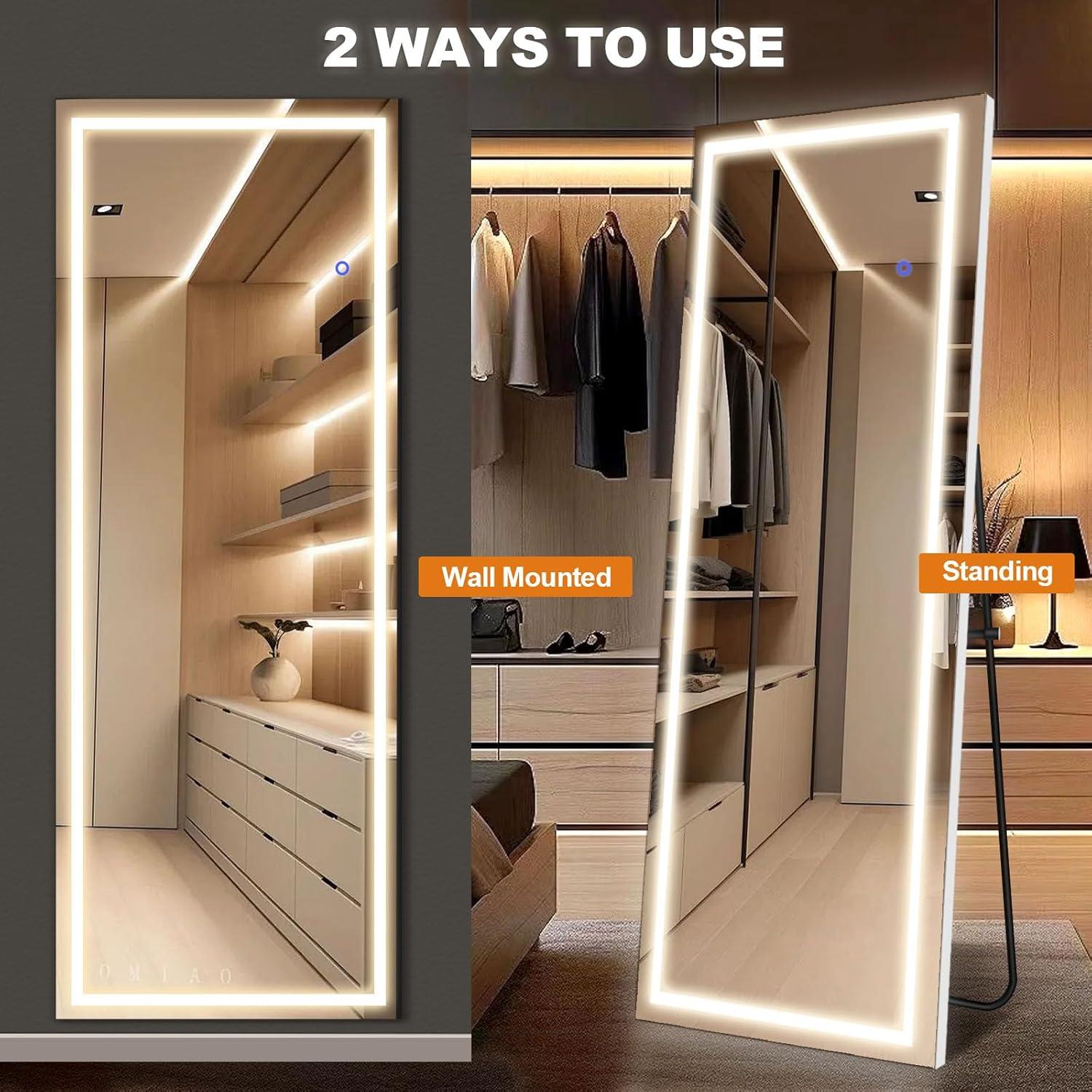 Espejo de Cuerpo Entero FURNIinspire 160x50.8 cm LED