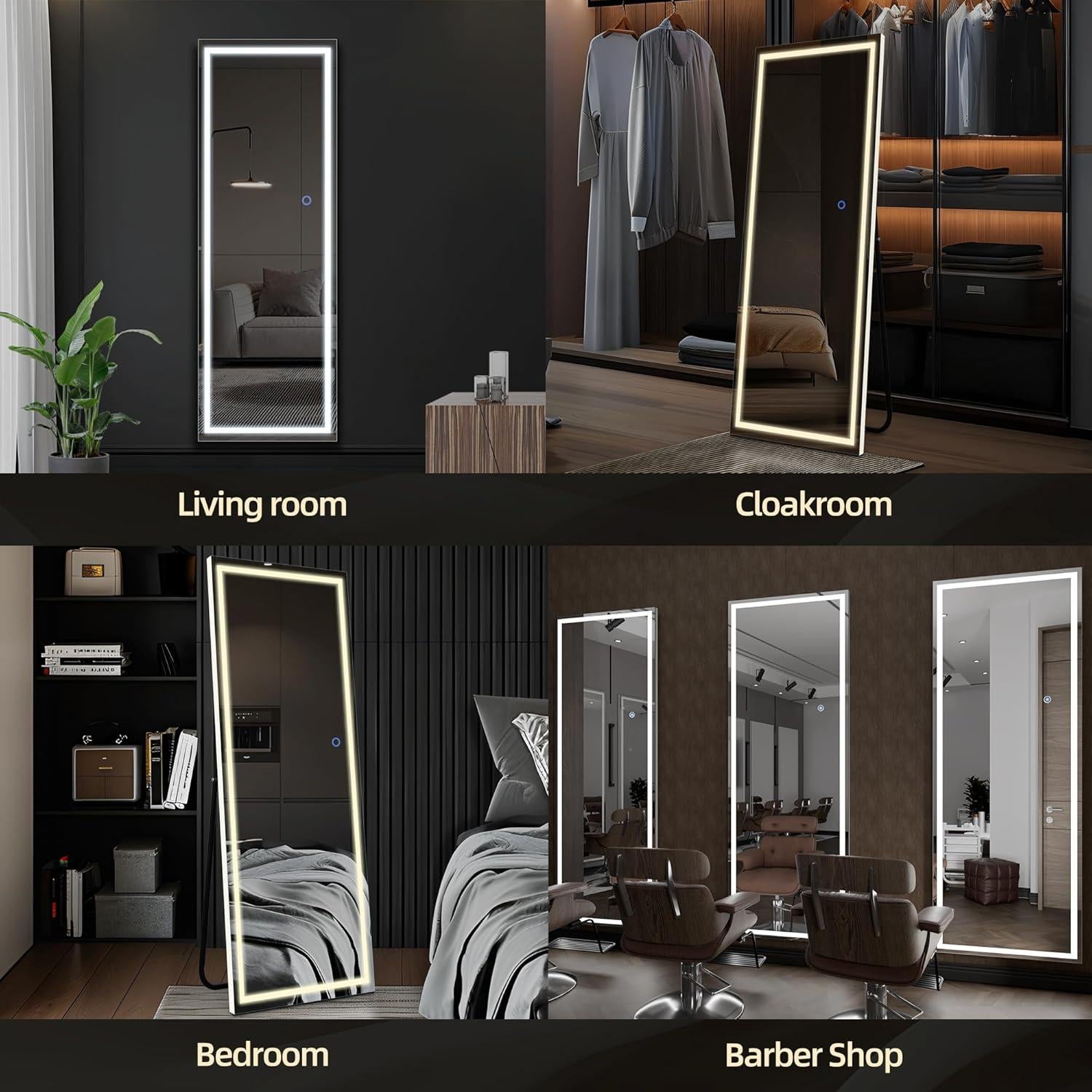 Espejo de Cuerpo Entero FURNIinspire 160x50.8 cm LED