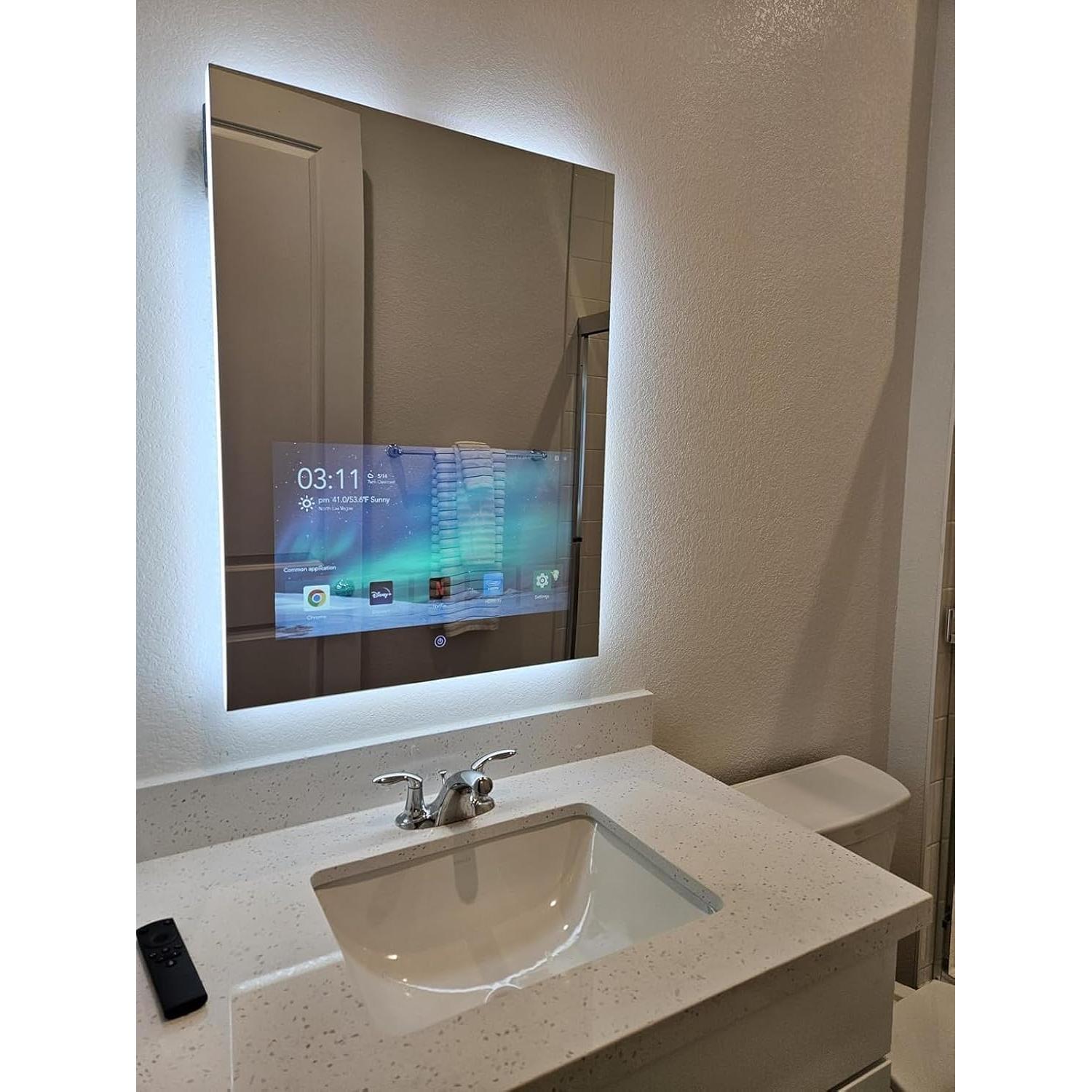 Espejo de Baño Inteligente Haocrown 81x61 cm con TV 21.5"