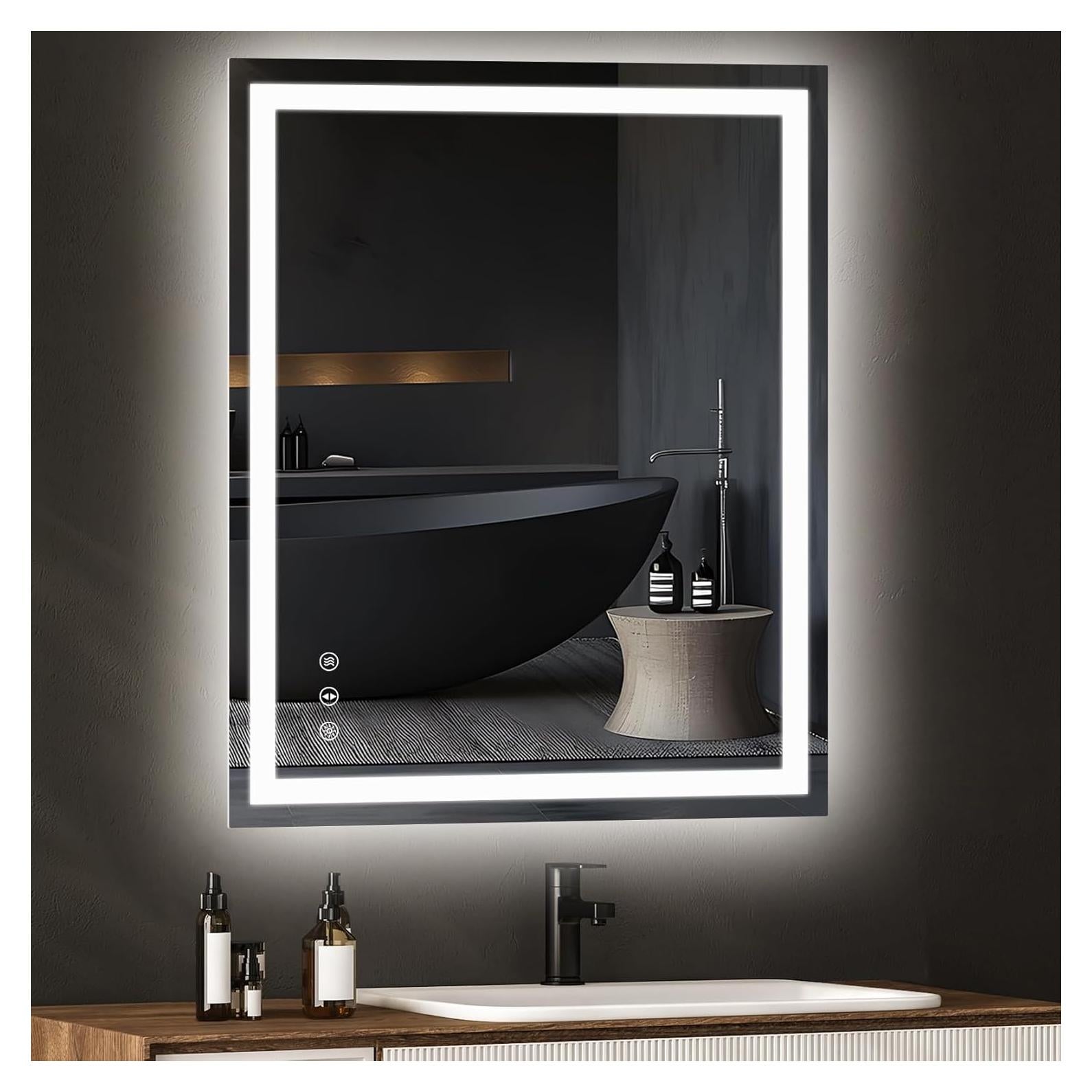 Espejo LED de Baño YOLEO 61x91 cm Antivaho Regulable
