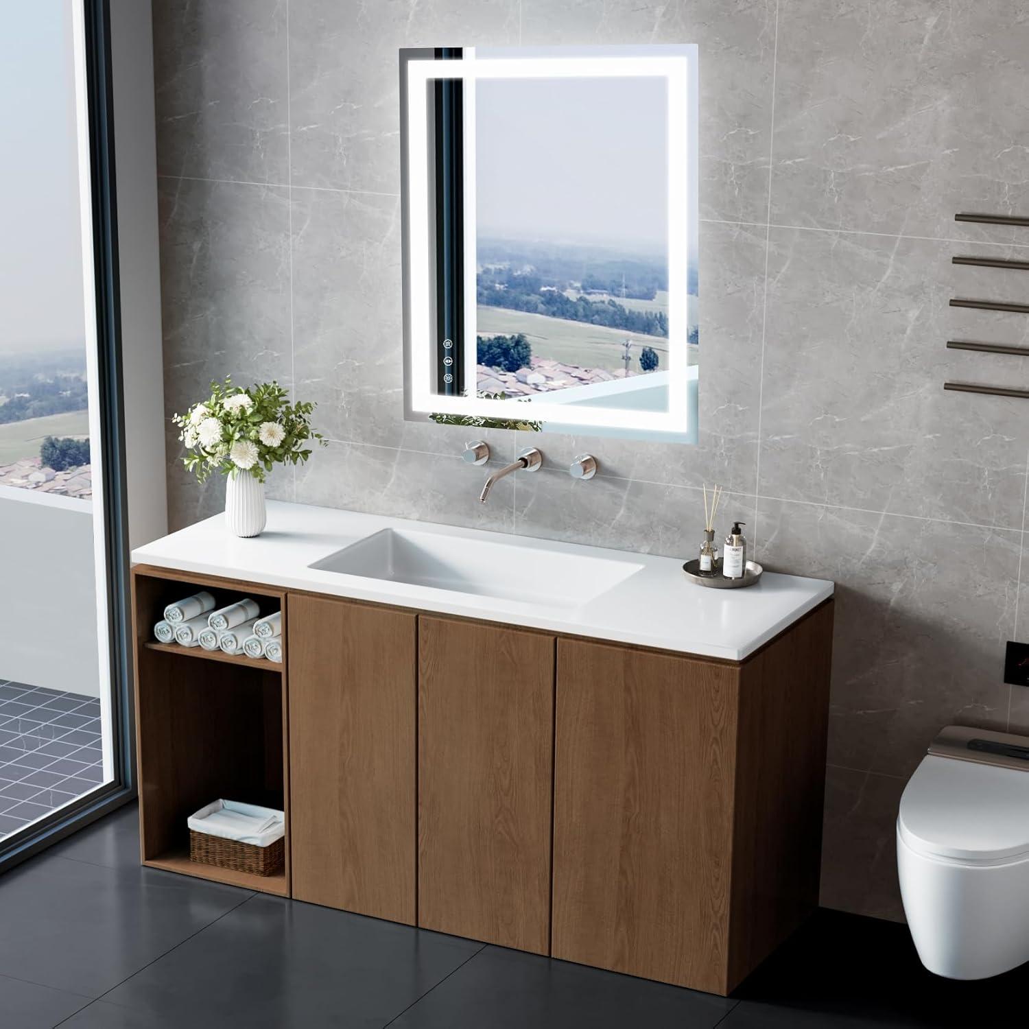 Espejo LED de Baño YOLEO 61x91 cm Antivaho Regulable