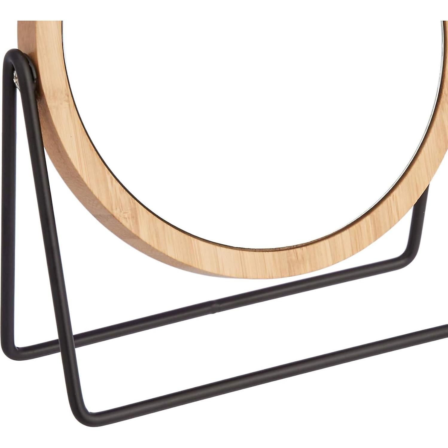 Espejo de Tocador Redondo Amazon Basics 1X/5X Bambú Negro