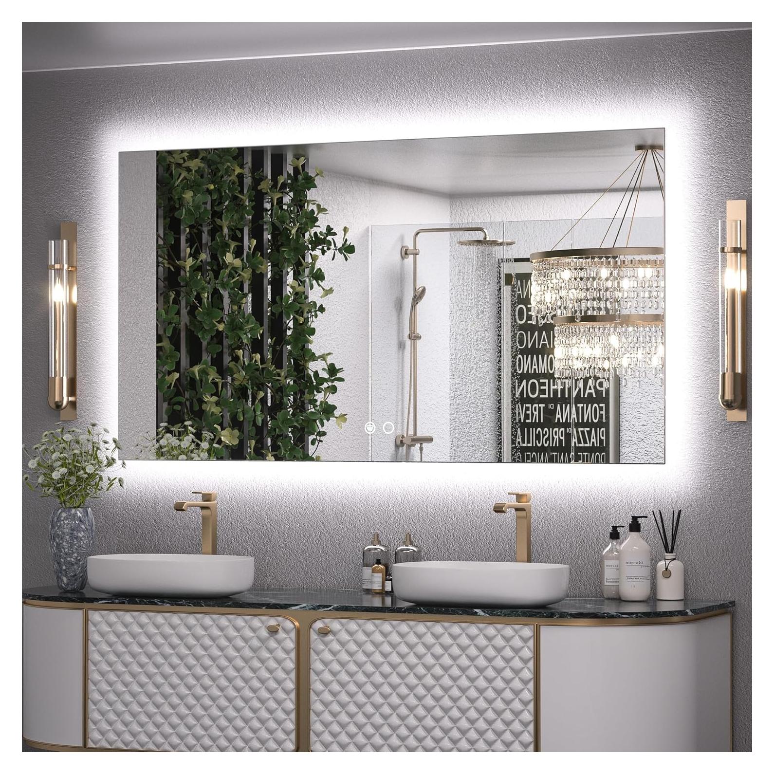 Espejo de Baño LED Keonjinn 76,2 x 139,7 cm Retroiluminado