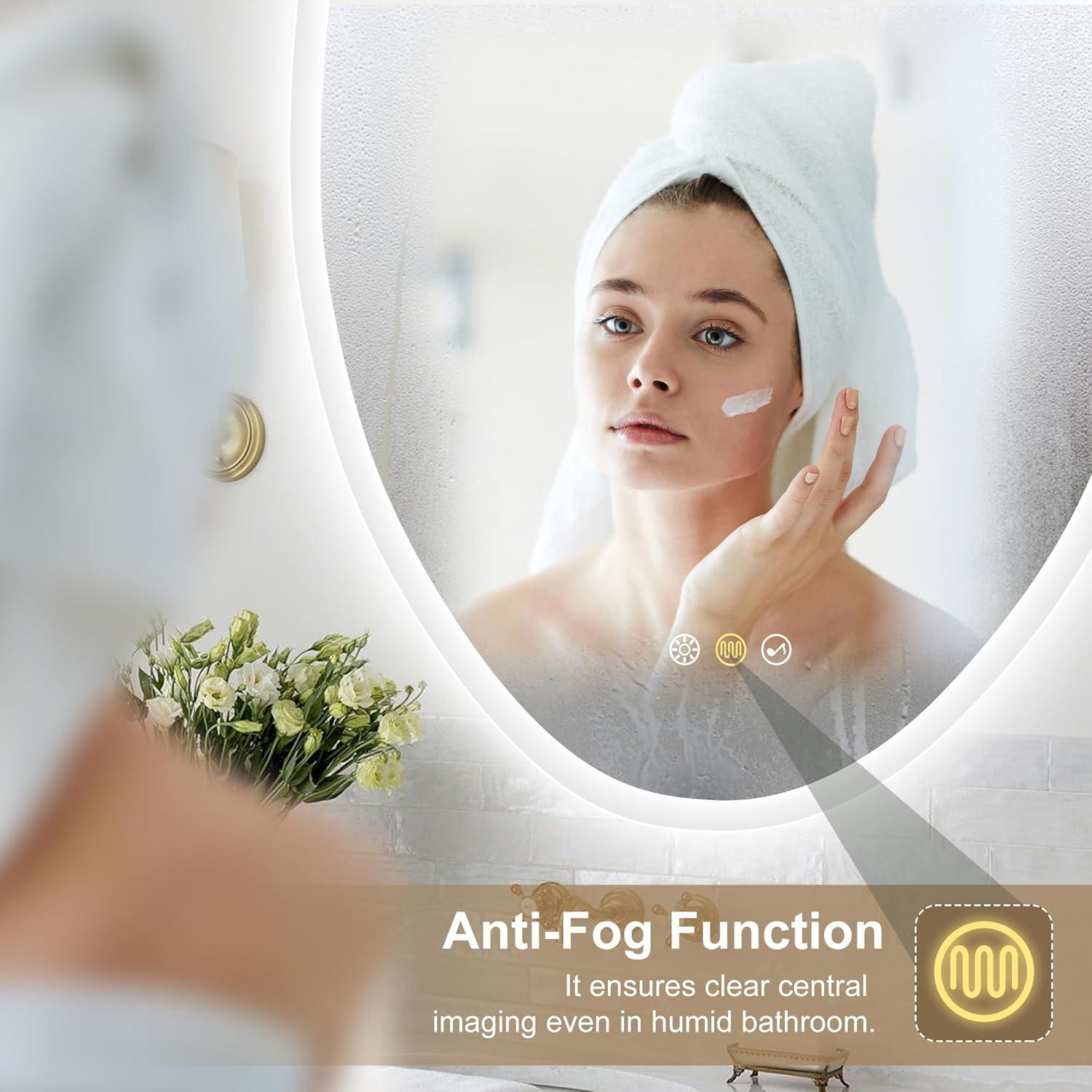 Espejo de Baño LED S'BAGNO 228.6x152.4cm Bluetooth Anti-vaho