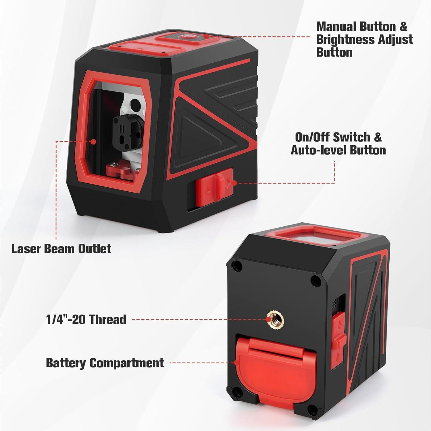 Nivel láser verde KOXOBET X6-B4 con trípode 30.48 m
