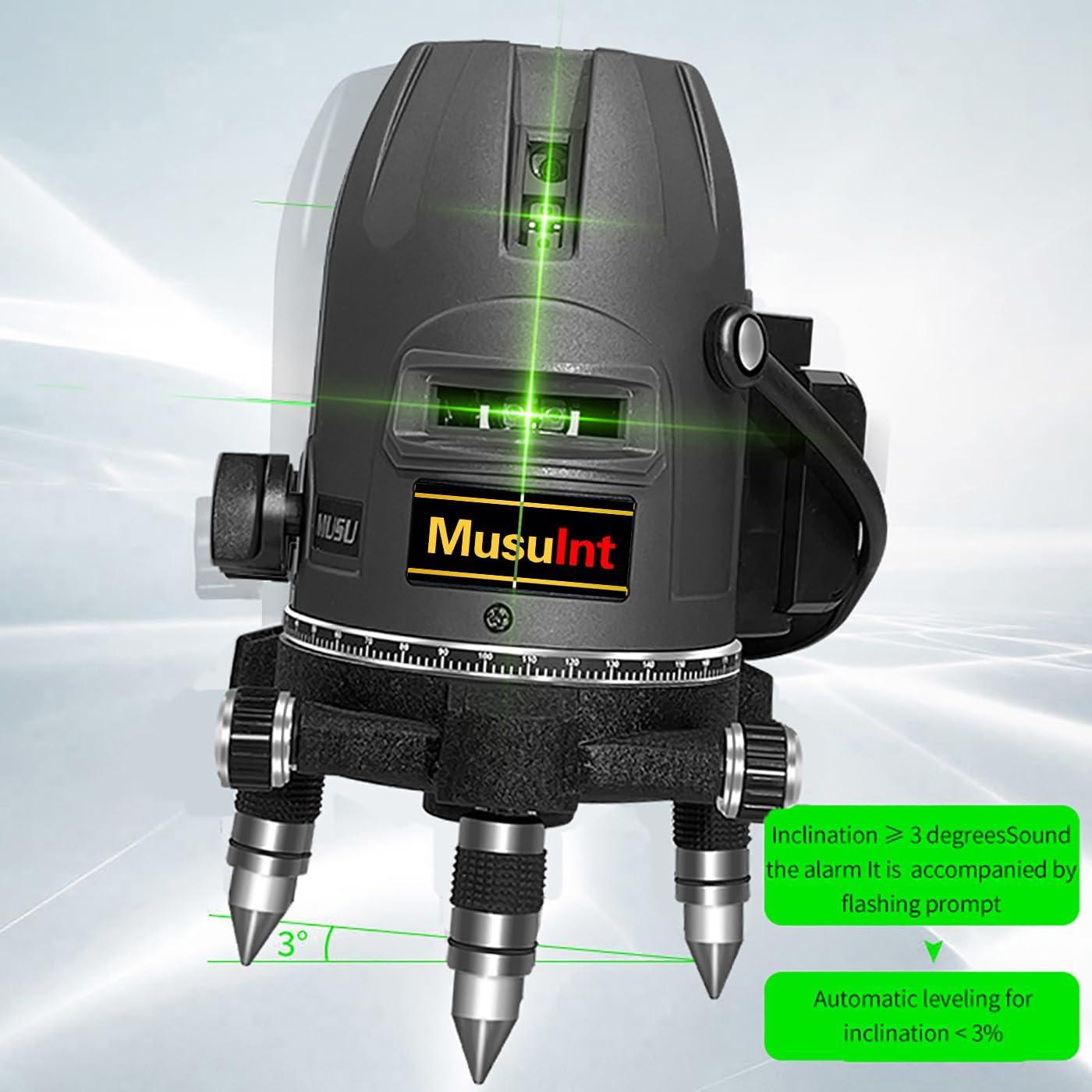 Nivel láser verde MusuInt KBInt 5 líneas 6 puntos 360°