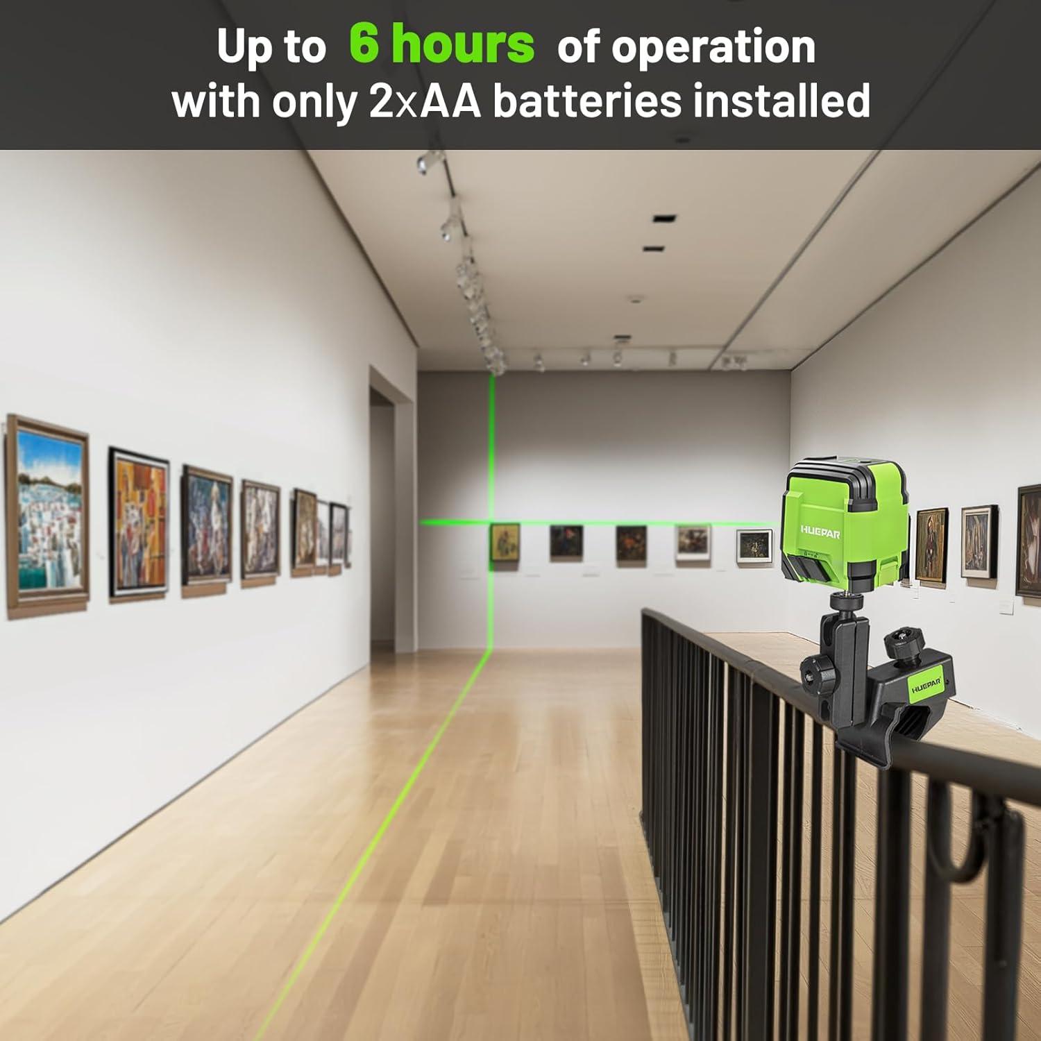 Nivel Láser Autonivelante Huepar GK011DGM Verde 30m