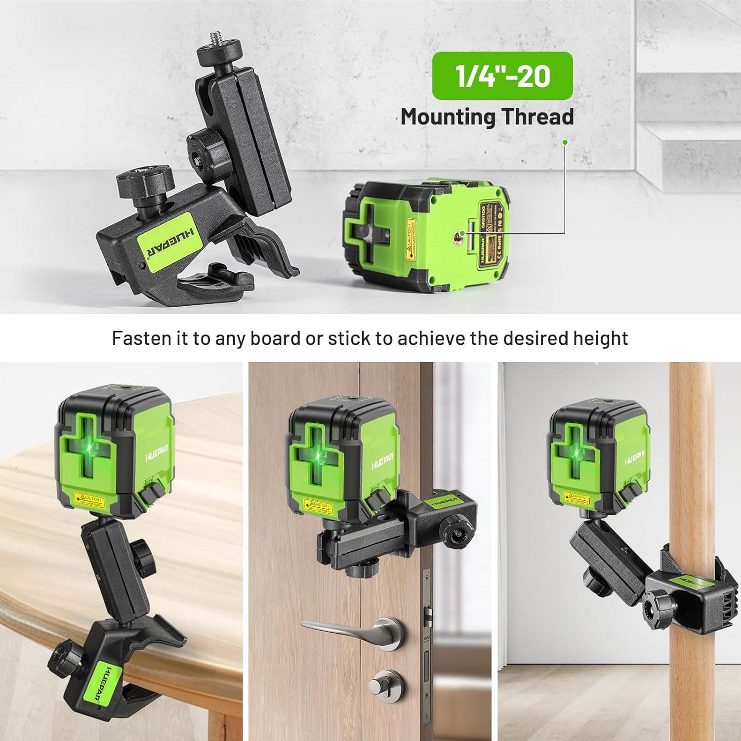 Nivel Láser Autonivelante Huepar GK011DGM Verde 30m