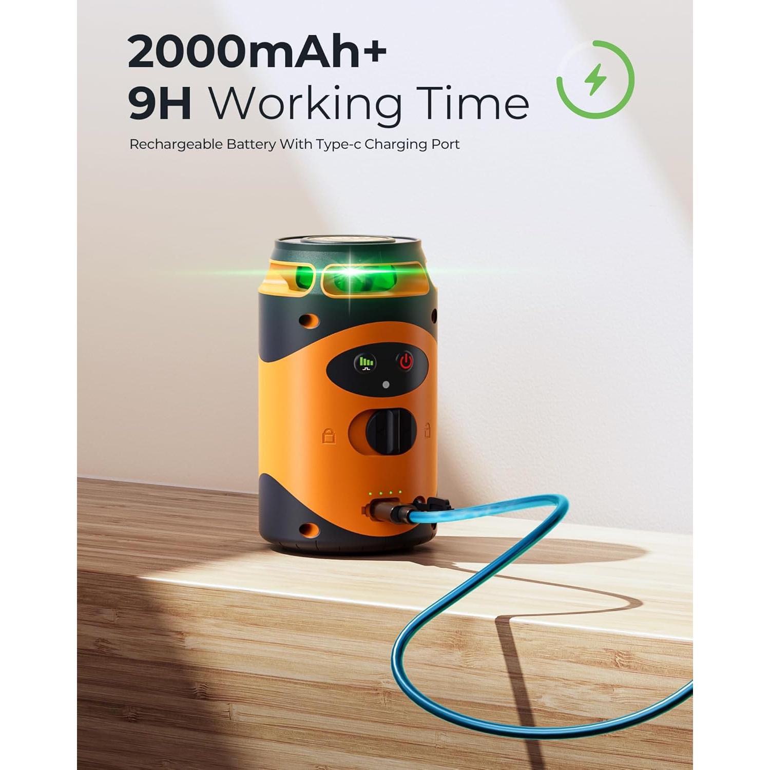 Nivel Láser 360° CIGMAN CM-505 con Trípode y Batería