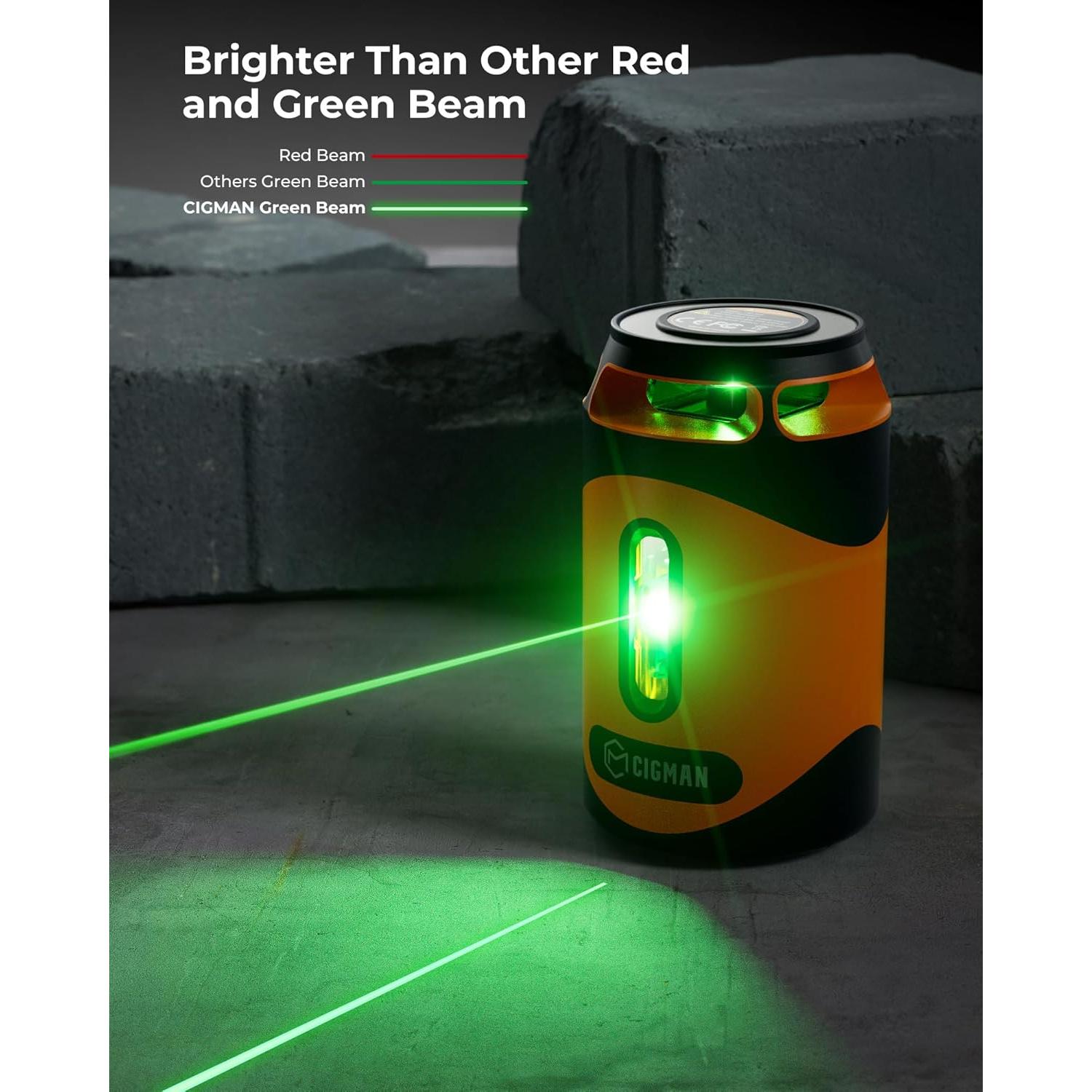 Nivel Láser 360° CIGMAN CM-505 con Trípode y Batería