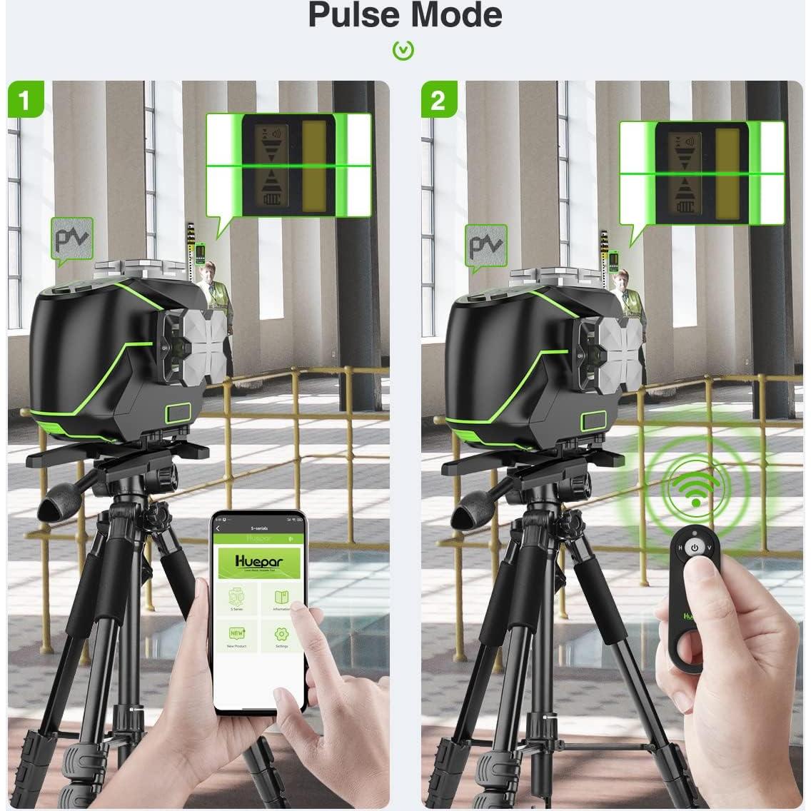 Nivel Láser Autonivelante Huepar S04-5RG 16 Líneas 360° Verde