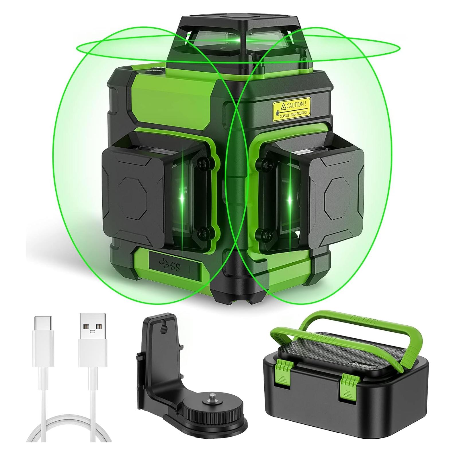 Nivel Láser Verde Huepar HM03CG 3x360° Autonivelante