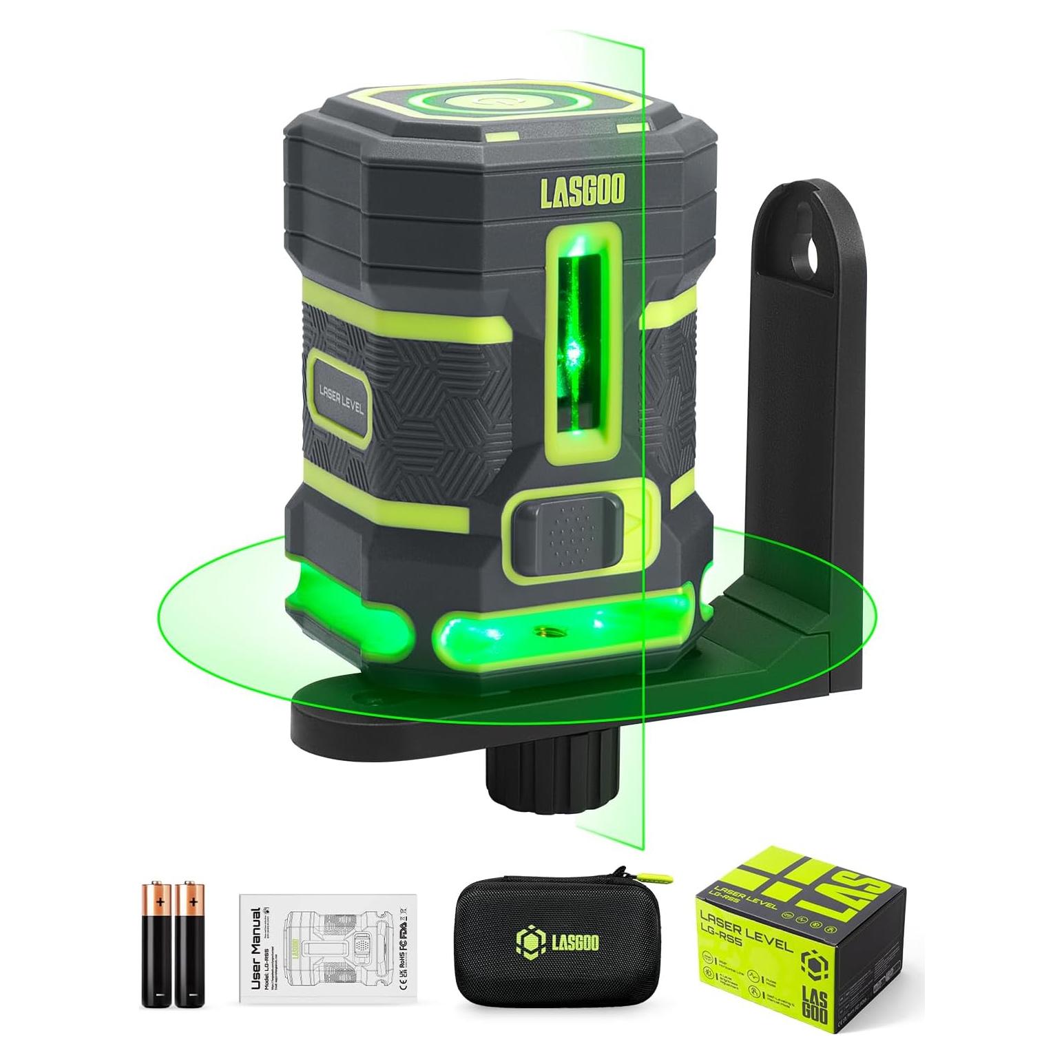 Nivel Láser Verde Autonivelante LASGOO LG-RS5 360°