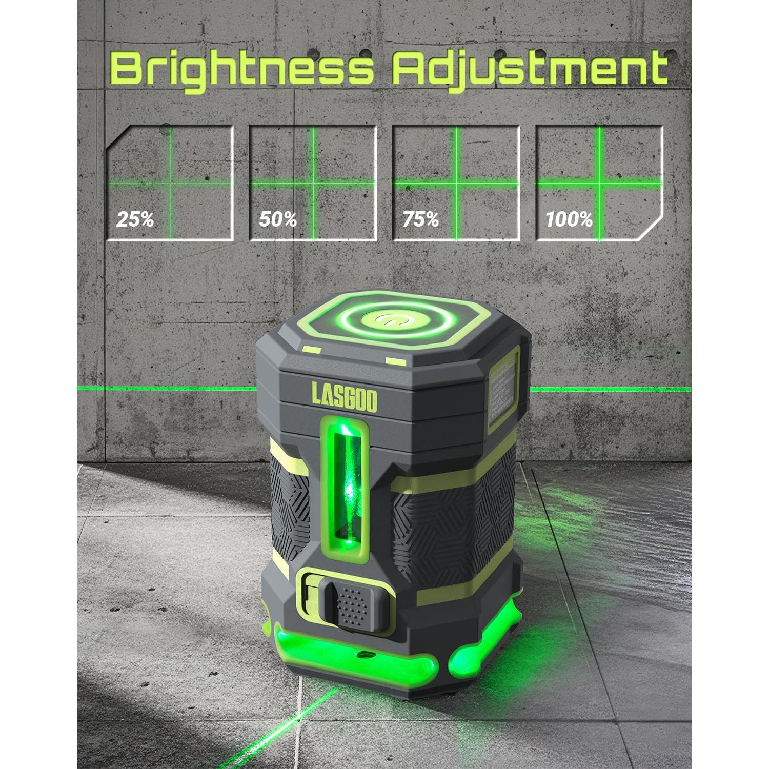 Nivel Láser Verde Autonivelante LASGOO LG-RS5 360°