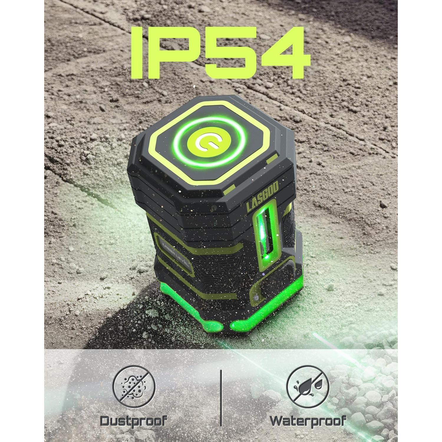 Nivel Láser Verde Autonivelante LASGOO LG-RS5 360°