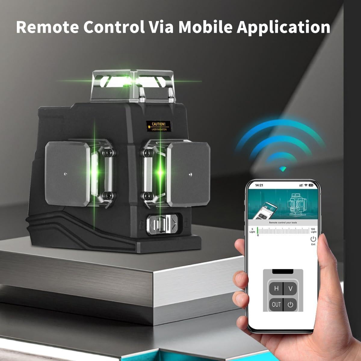 Nivel Láser JEPPO 3D Verde Autonivelante con Trípode