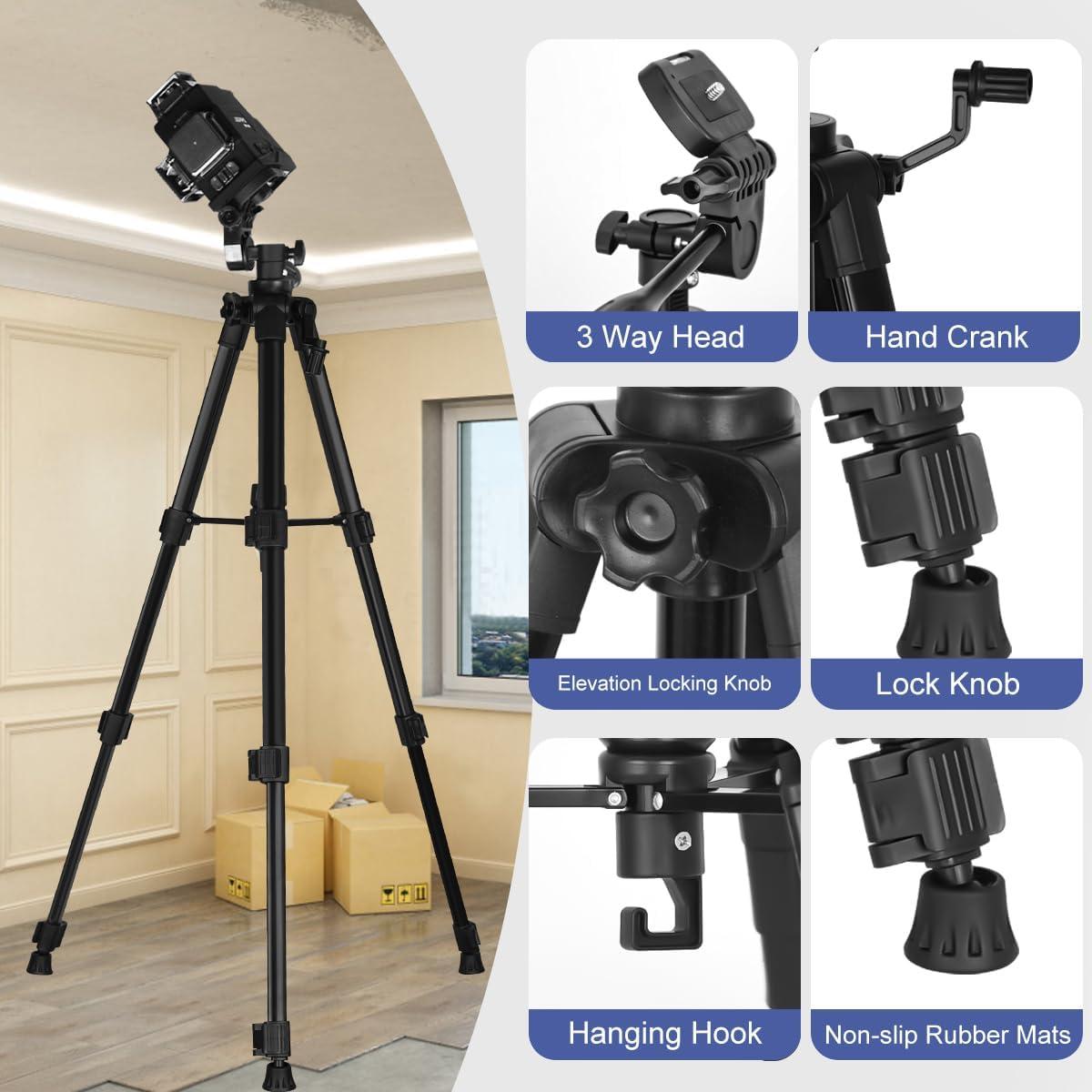 Nivel Láser JEPPO 3D Verde Autonivelante con Trípode