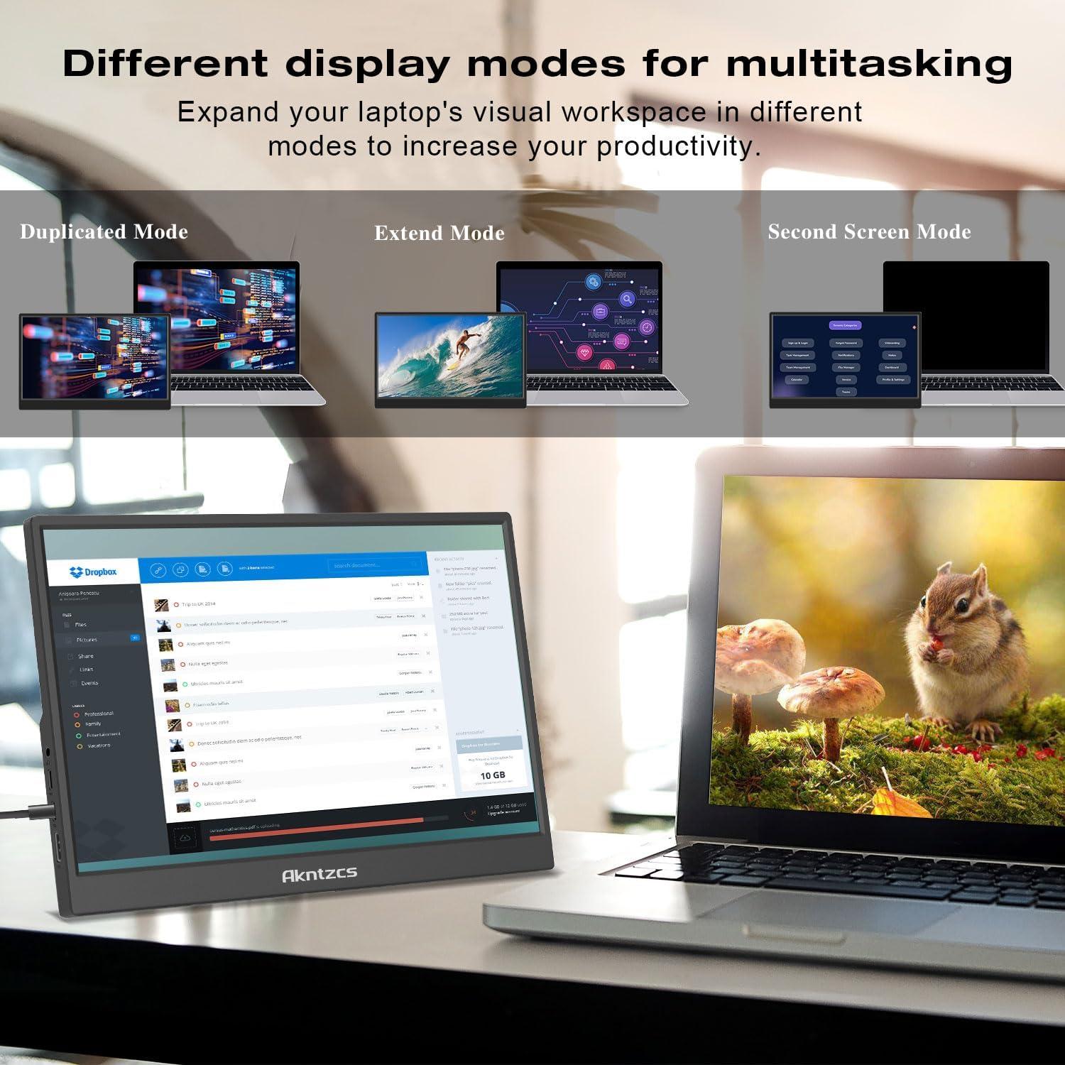 Monitor Portátil 14" FHD 1920x1200 Touchscreen Akntzcs