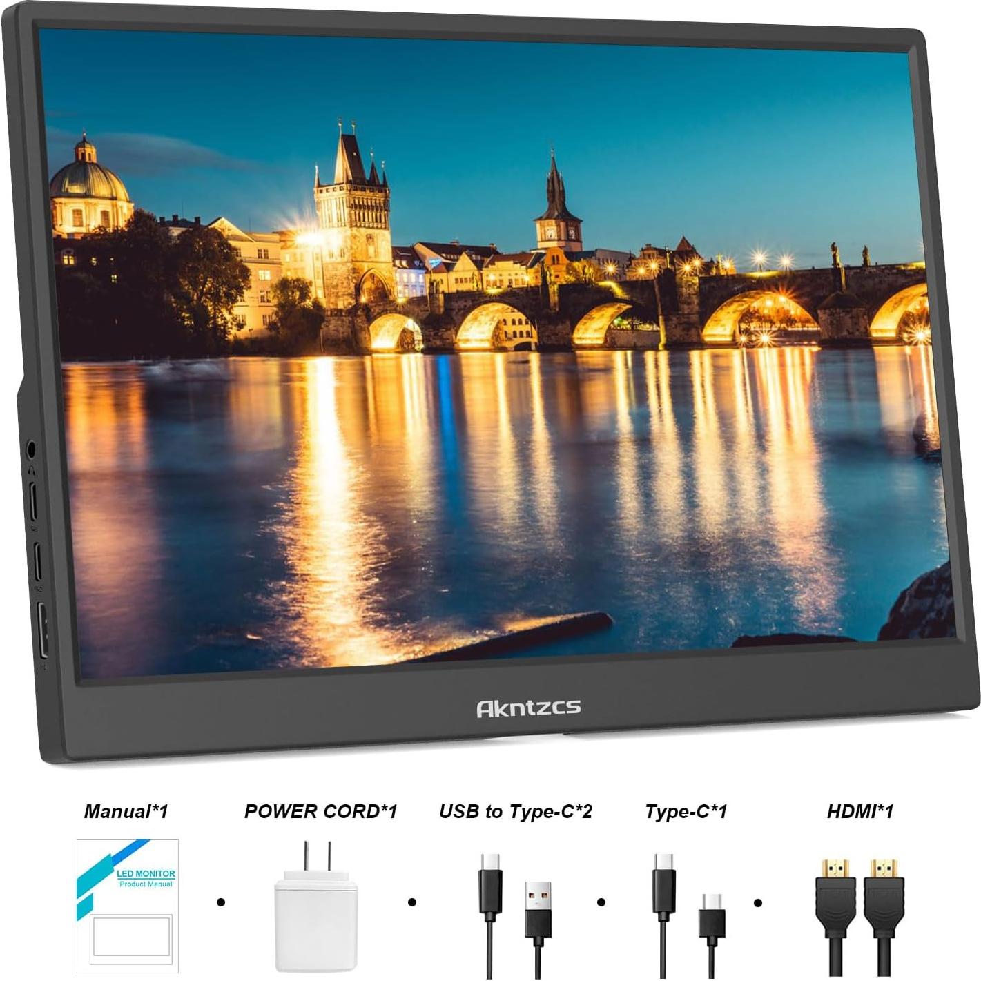 Monitor Portátil 14" FHD 1920x1200 Touchscreen Akntzcs