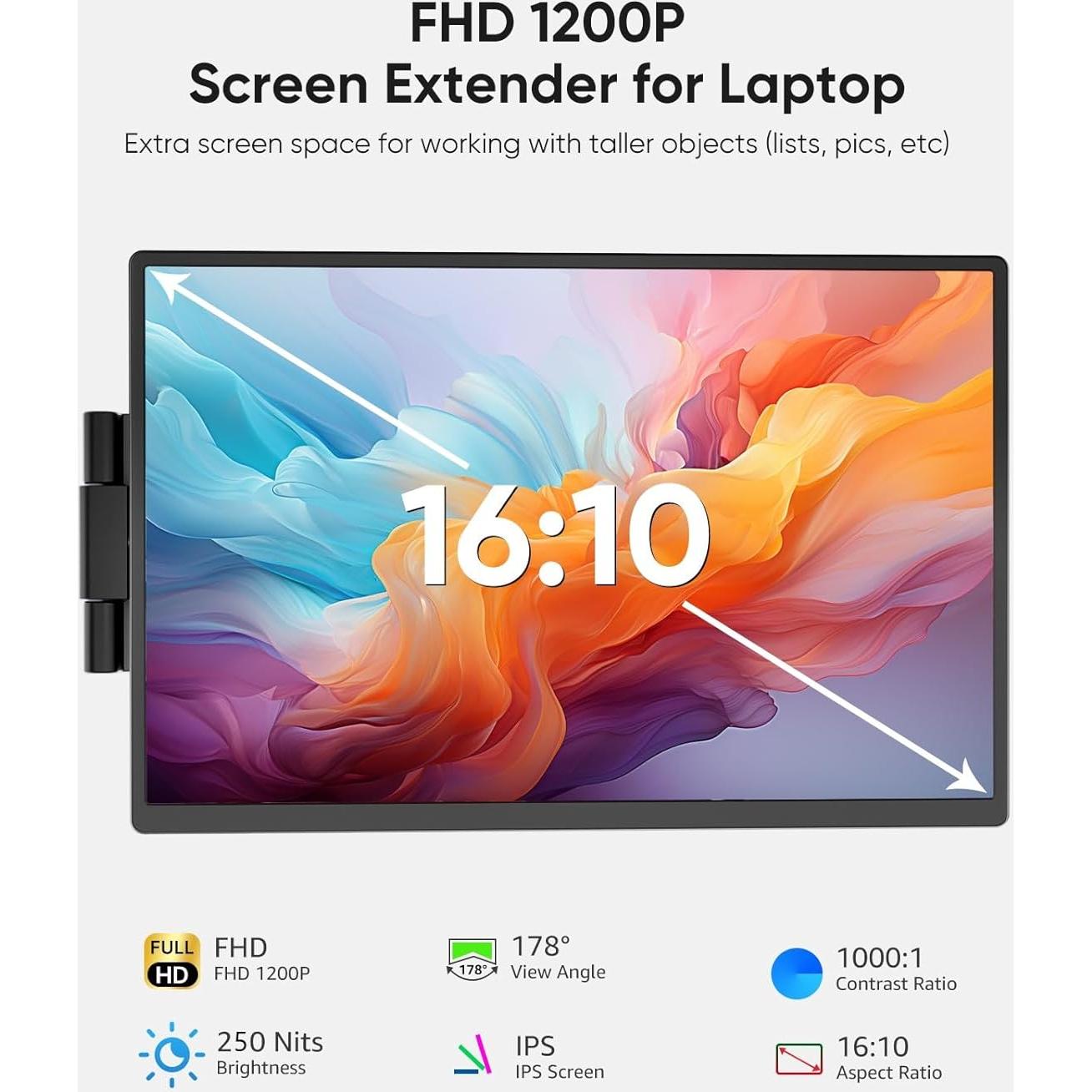 Extensor de Pantalla Dopesplay 14" FHD 1200P IPS para Laptop