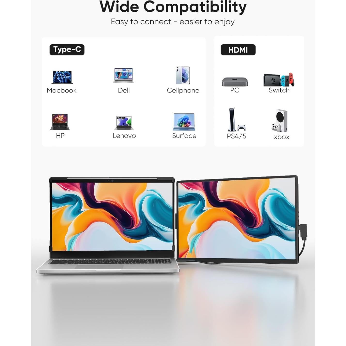 Extensor de Pantalla Dopesplay 14" FHD 1200P IPS para Laptop