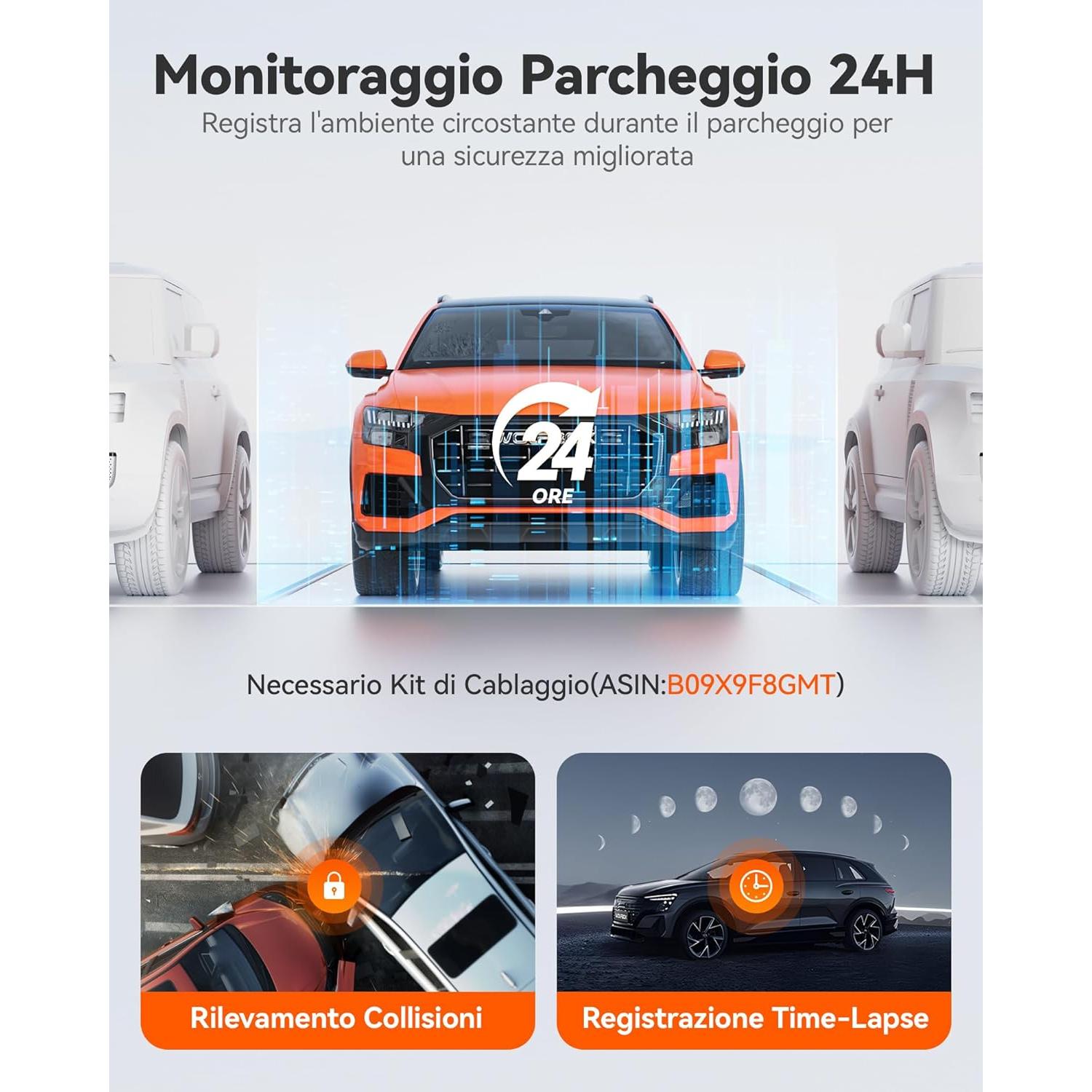 Cámara de tablero espejo WOLFBOX G850 PRO 4K con ADAS