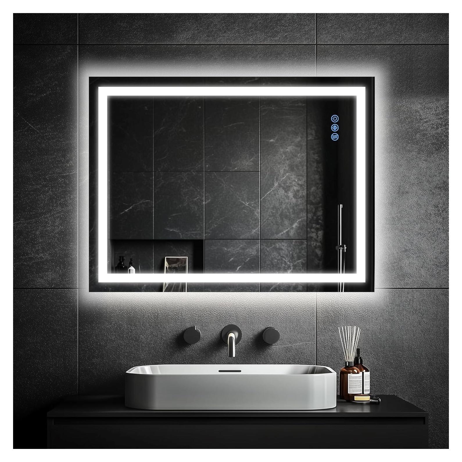 Espejo de Baño LED Antok 90x60 cm Regulable Anti-vaho