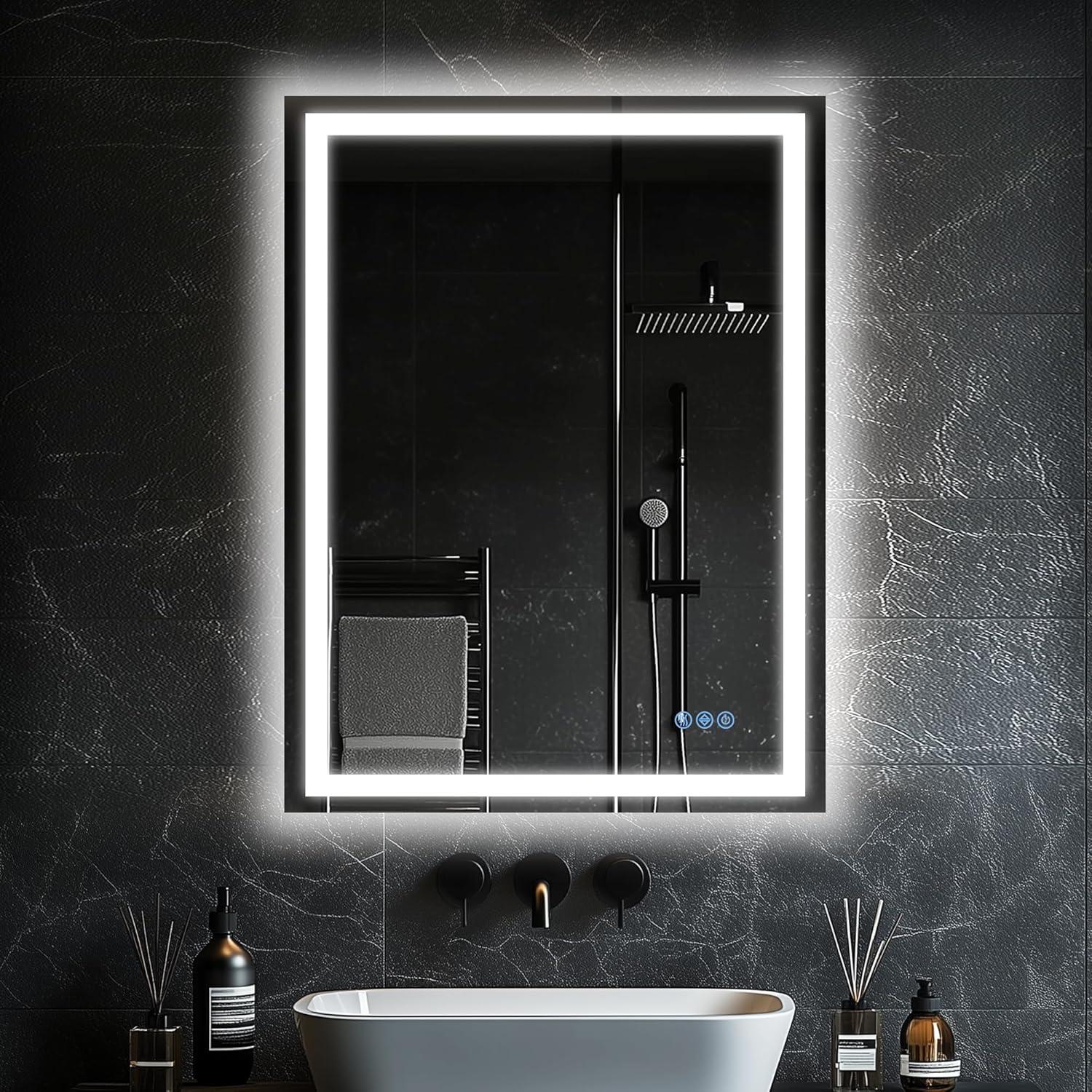 Espejo de Baño LED Antok 90x60 cm Regulable Anti-vaho