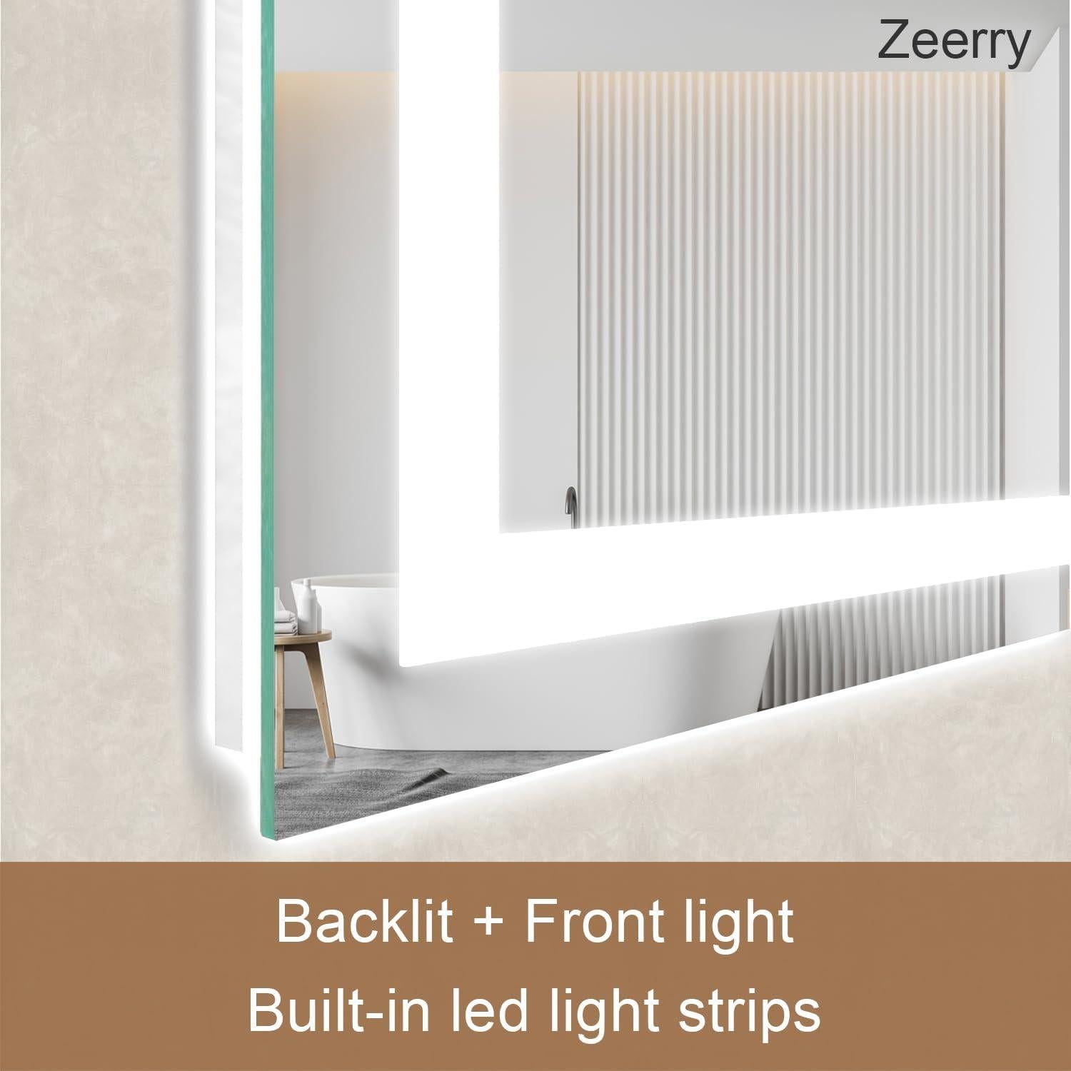 Espejo de Baño LED Zeerry 61x81 cm Anti-vaho Táctil