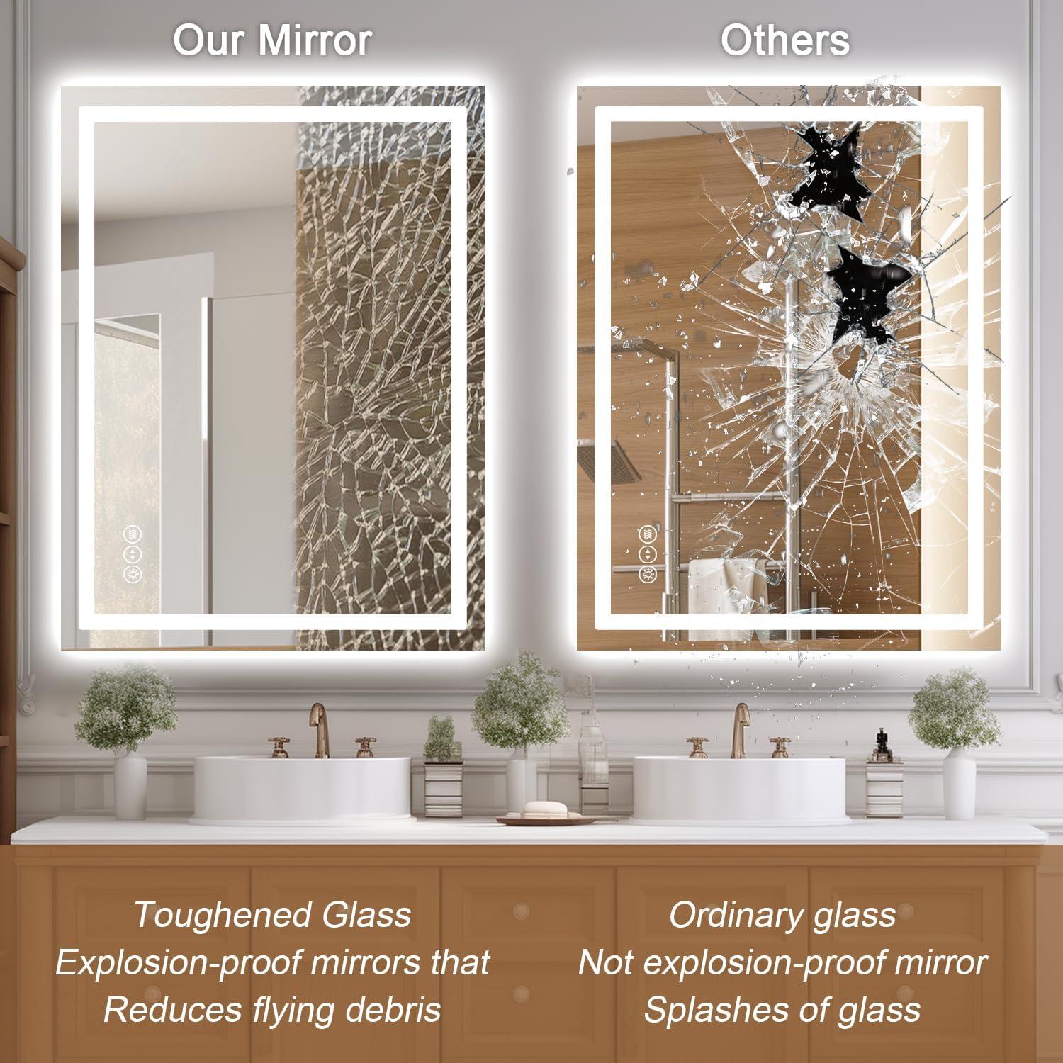 Espejo de Baño LED Zeerry 61x81 cm Anti-vaho Táctil