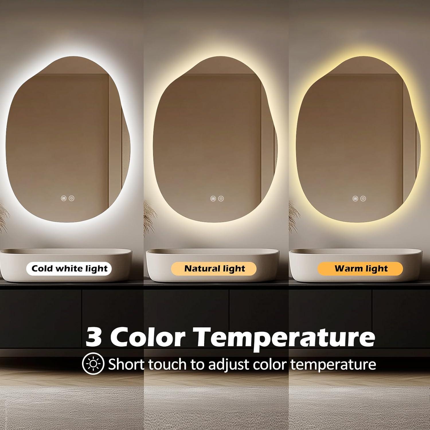 Espejo de Baño LED Yoding 96.5x66 cm Regulable Anti-vaho