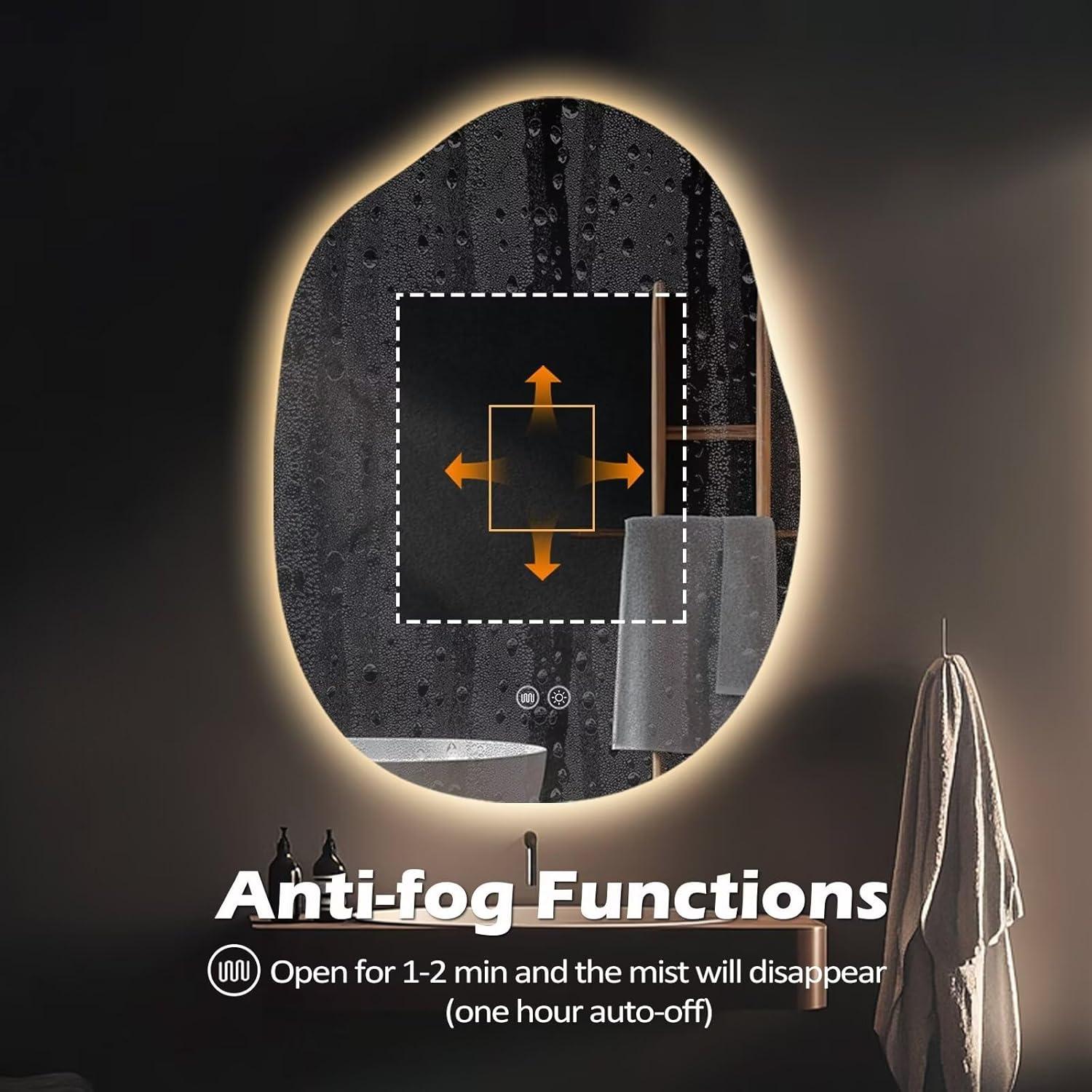 Espejo de Baño LED Yoding 96.5x66 cm Regulable Anti-vaho