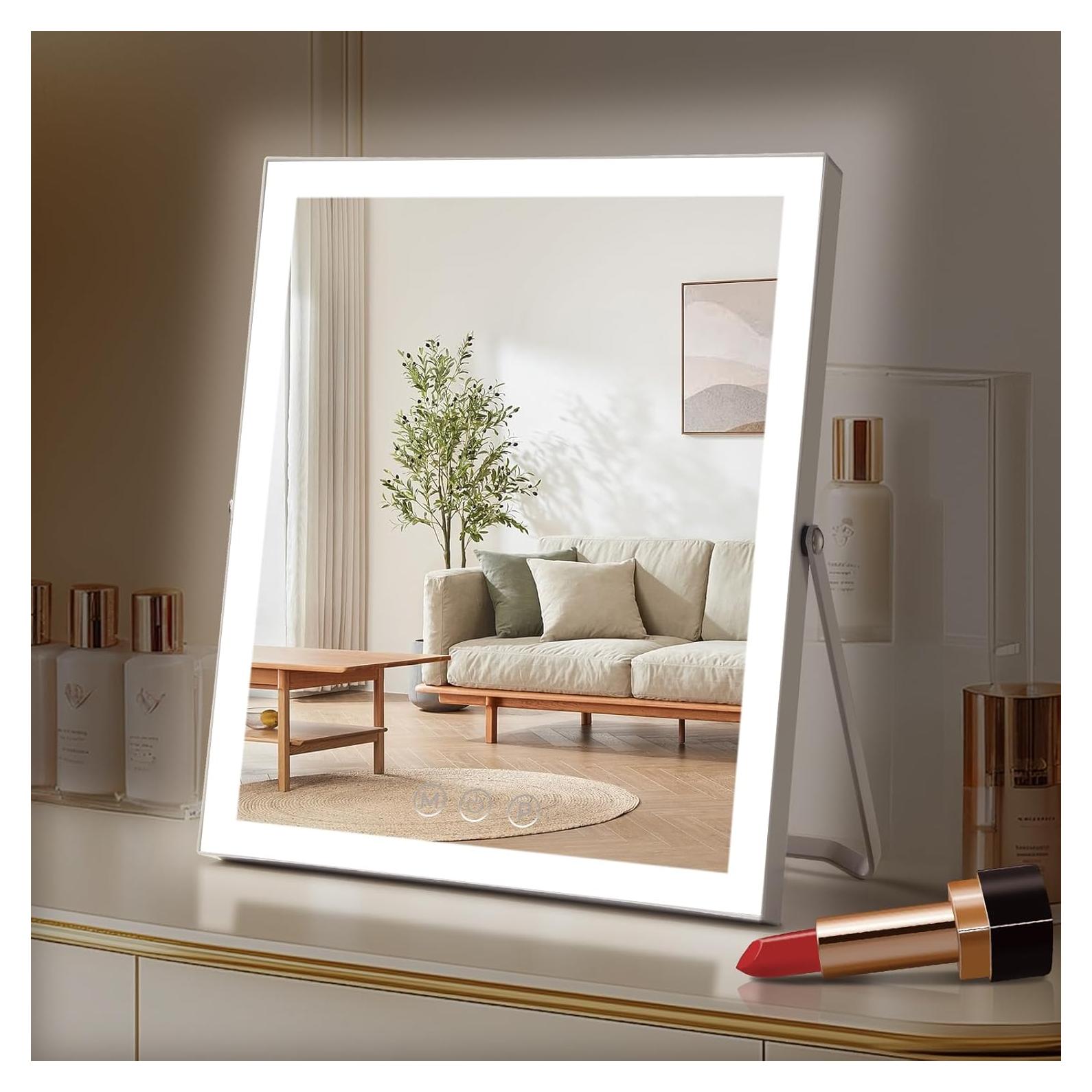 Espejo de Maquillaje Iluminado Homtang 30x25 cm 3 Modos