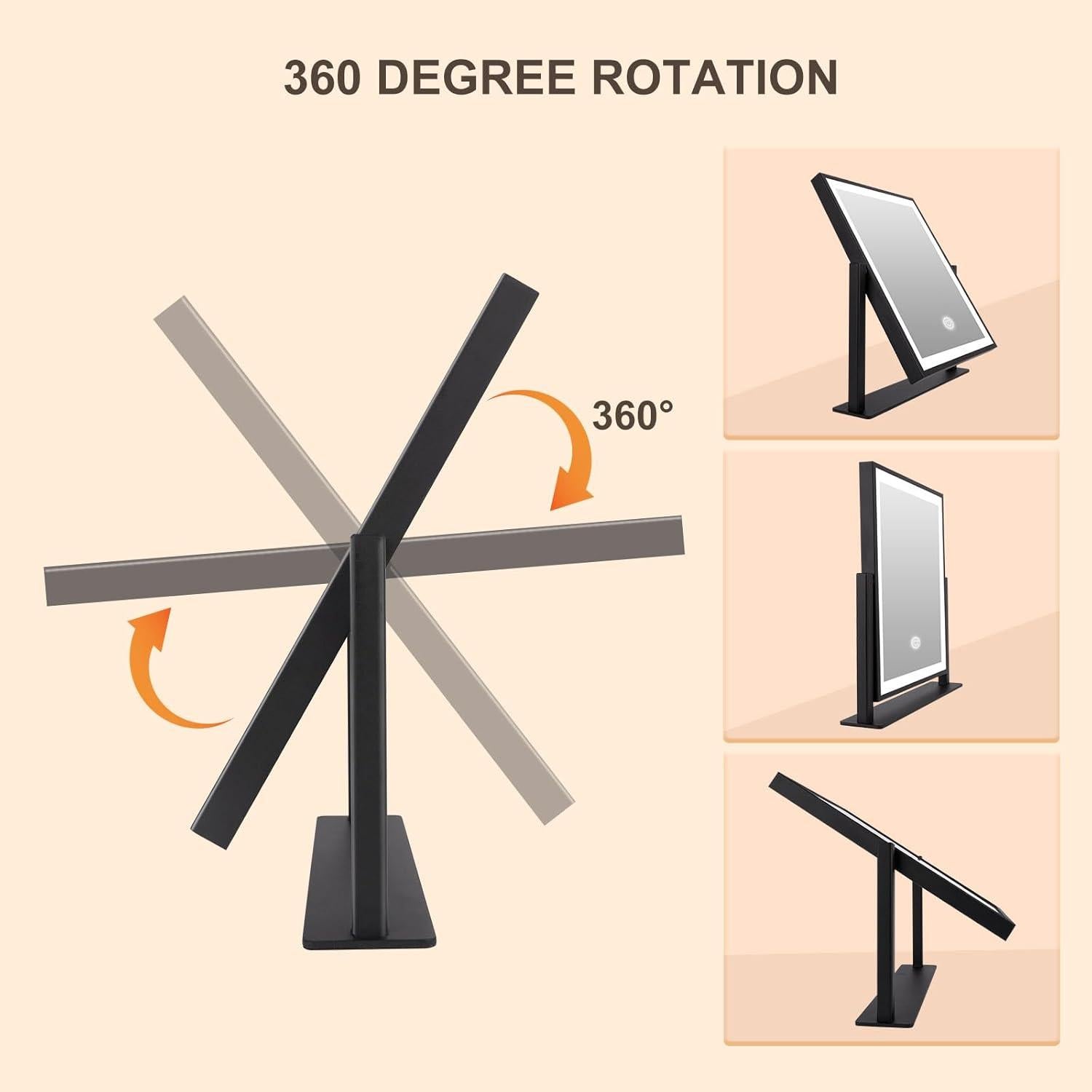 Espejo de Maquillaje Beelux Iluminado 30 cm Regulable