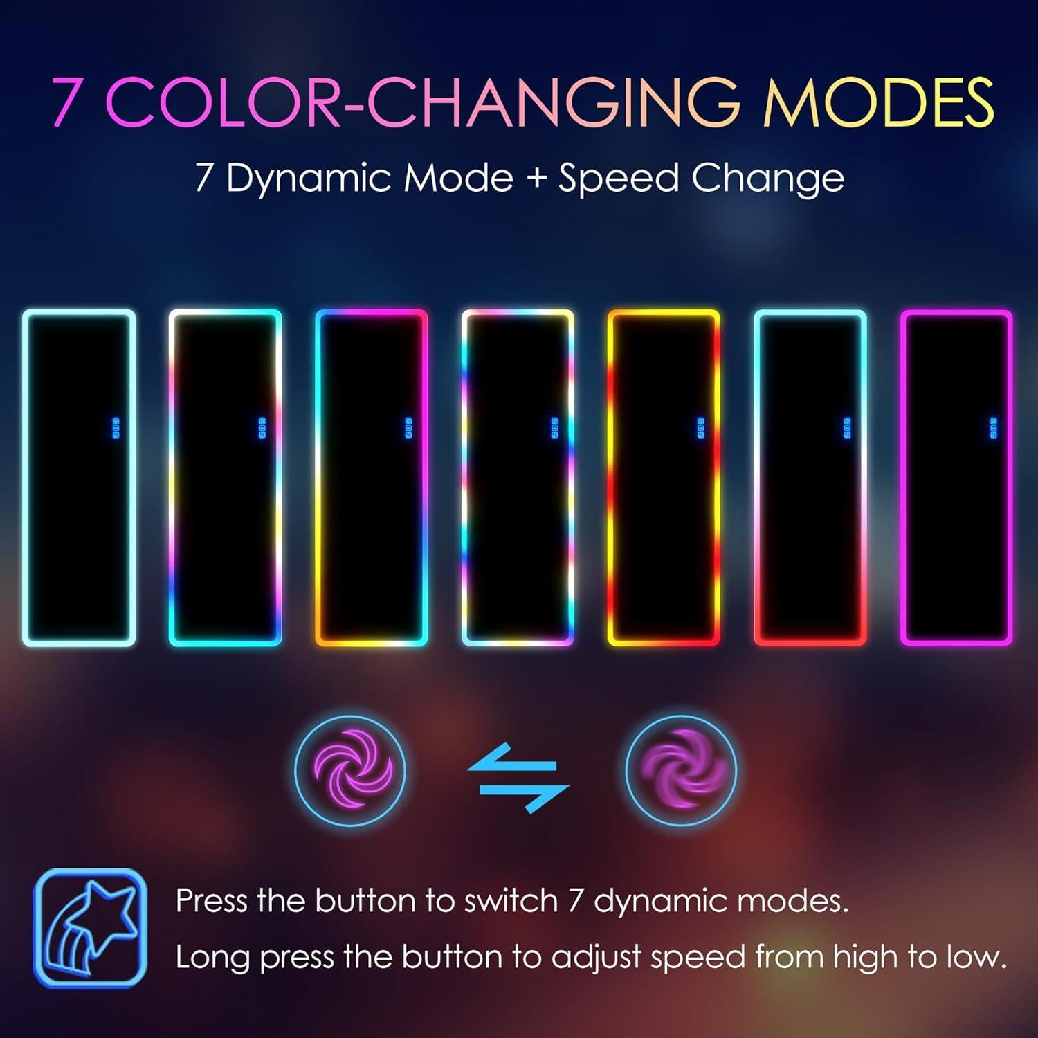 Espejo de Cuerpo Completo LED RGB LVSOMT 119x41 cm