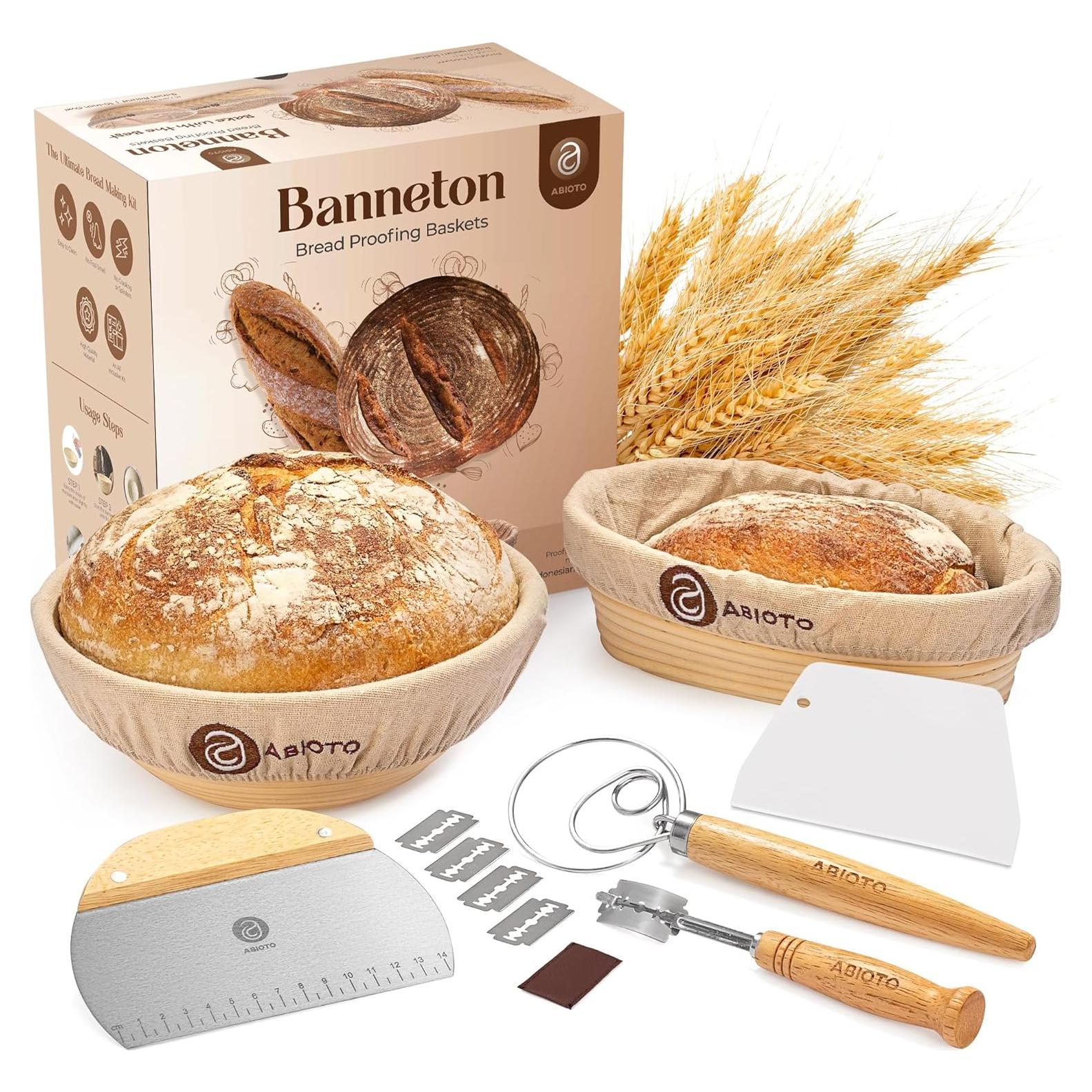 Kit de Horneado de Pan ABIOTO con Cestas y Herramientas