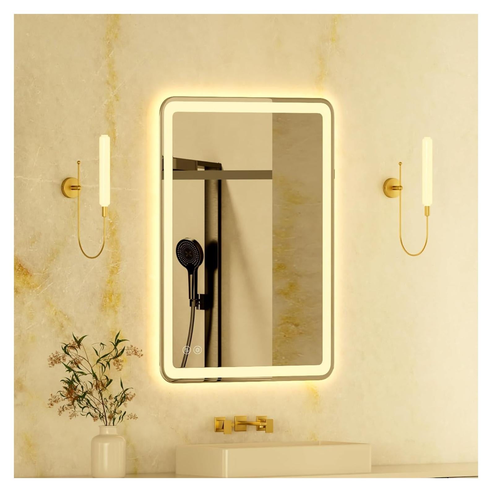 Espejo LED GXMIOR 24x32" Rectangular Anti-vaho Regulable