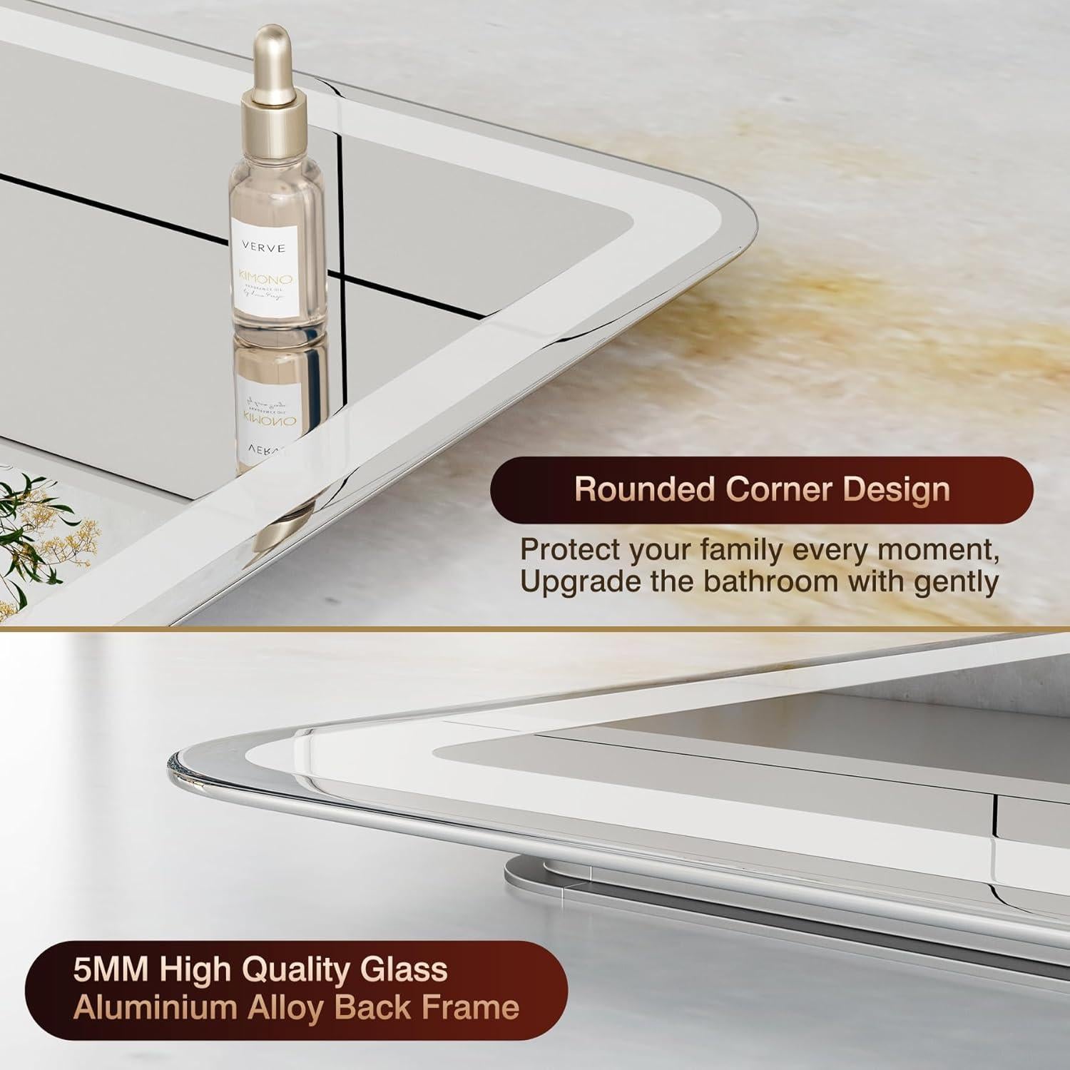 Espejo LED GXMIOR 24x32" Rectangular Anti-vaho Regulable