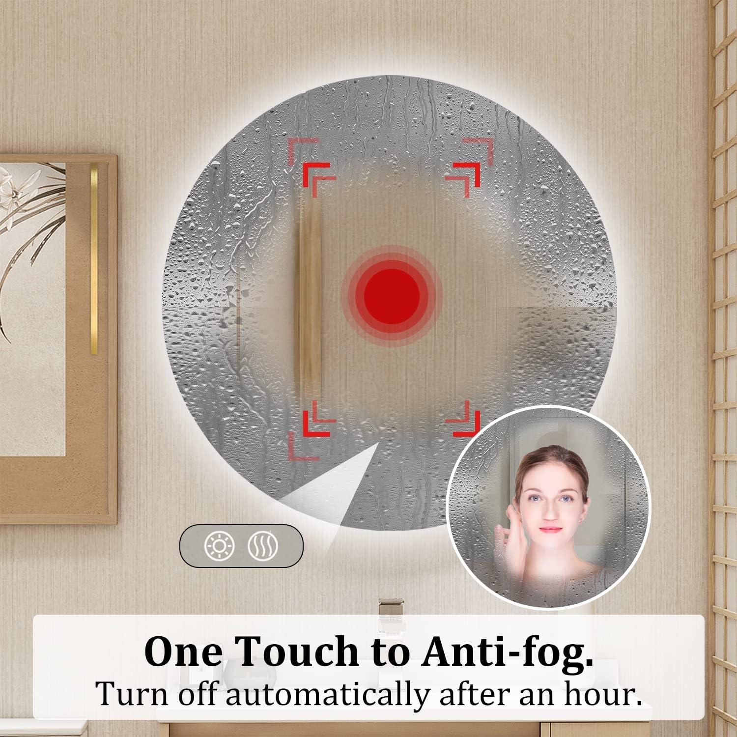 Espejo de Baño LED BuLife 71 cm Redondo Antivaho