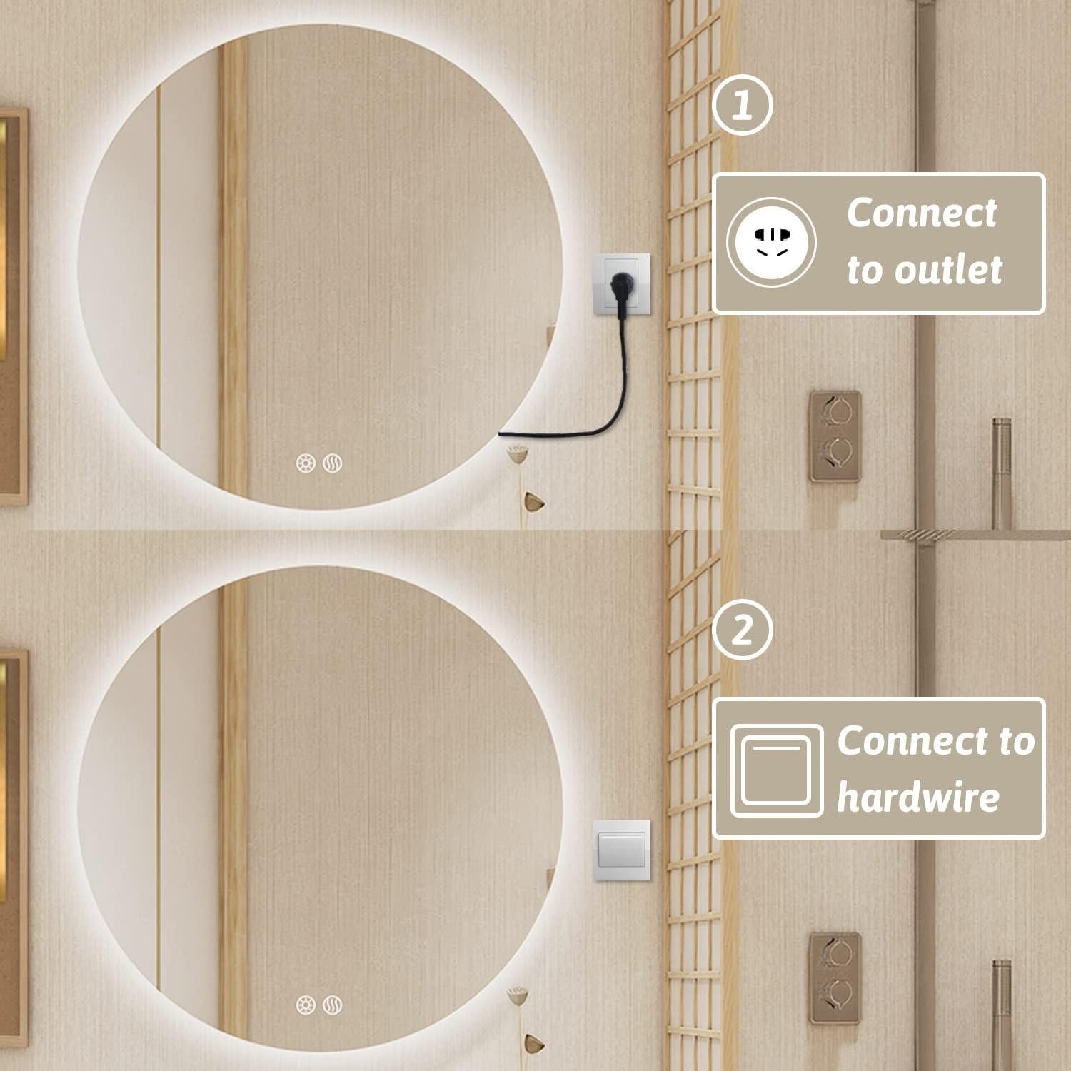 Espejo de Baño LED BuLife 71 cm Redondo Antivaho