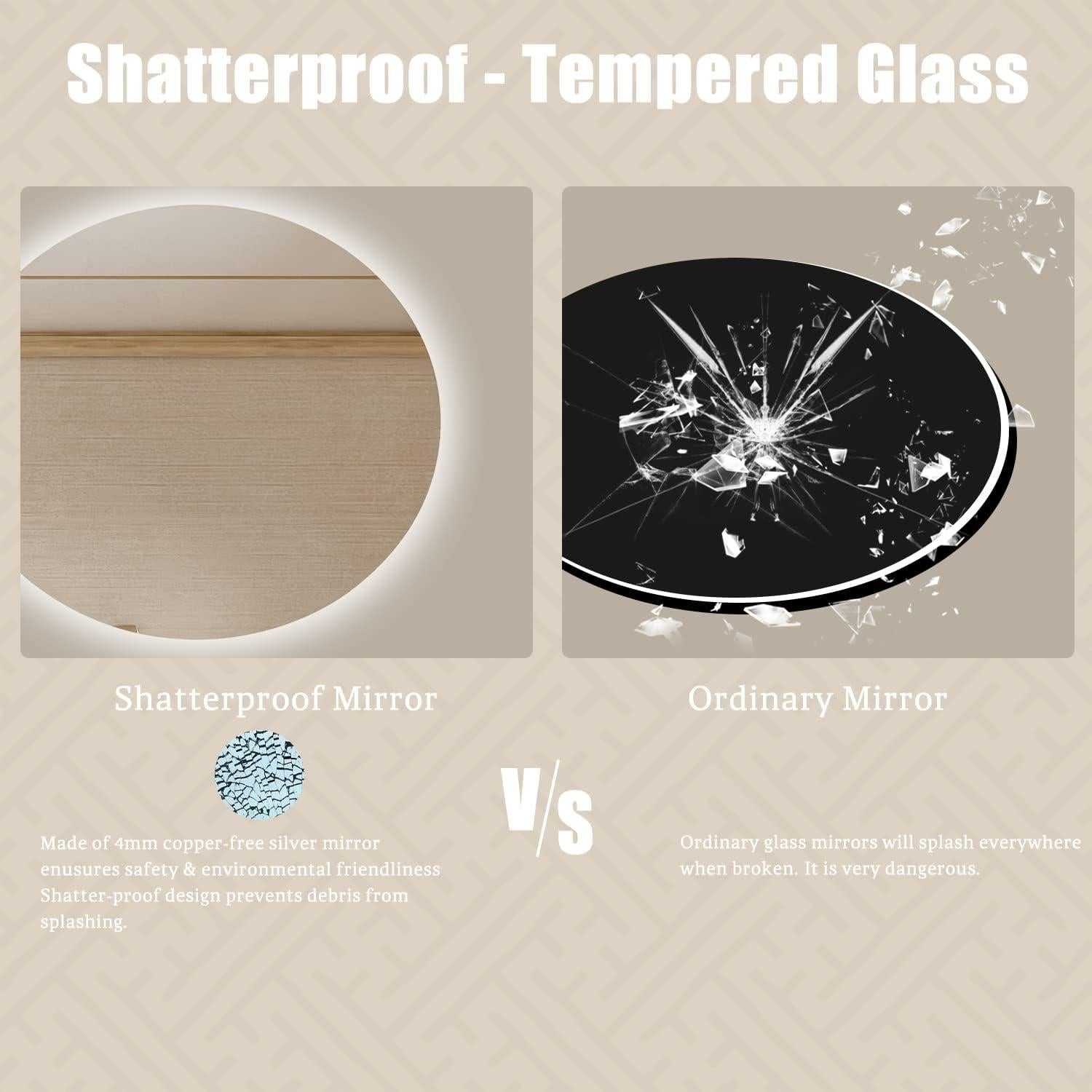 Espejo de Baño LED BuLife 71 cm Redondo Antivaho