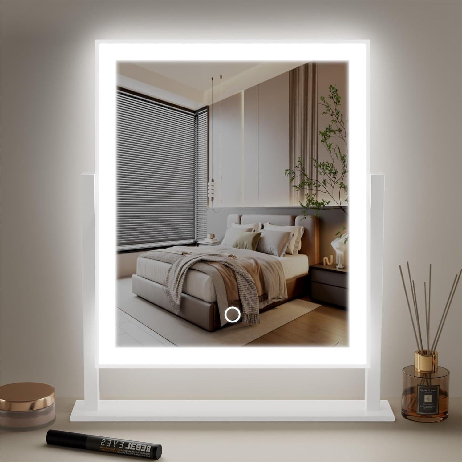 Espejo de Maquillaje Iluminado Durup 45.72x36.83cm Blanco