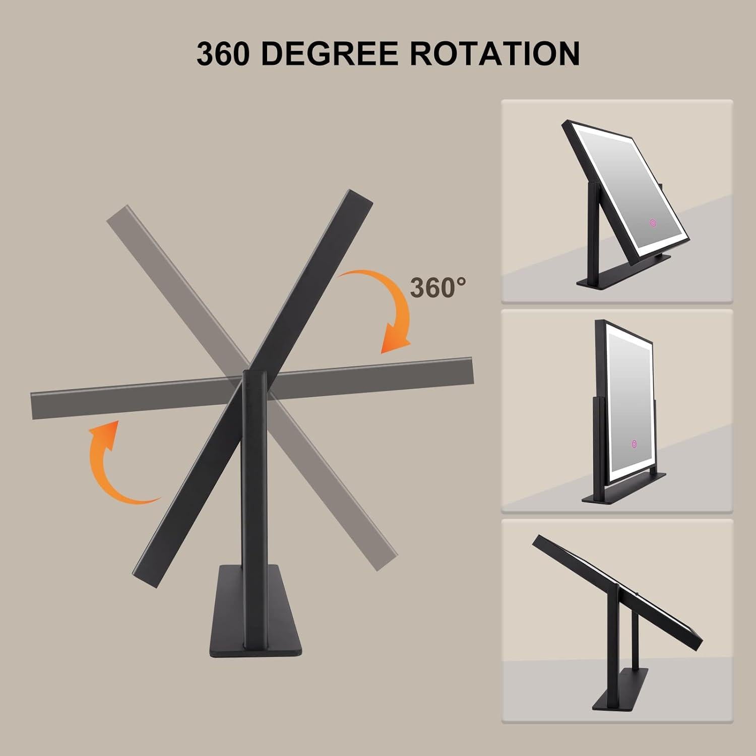 Espejo de Tocador Beelux LED 15.3" con Luz Táctil Regulable