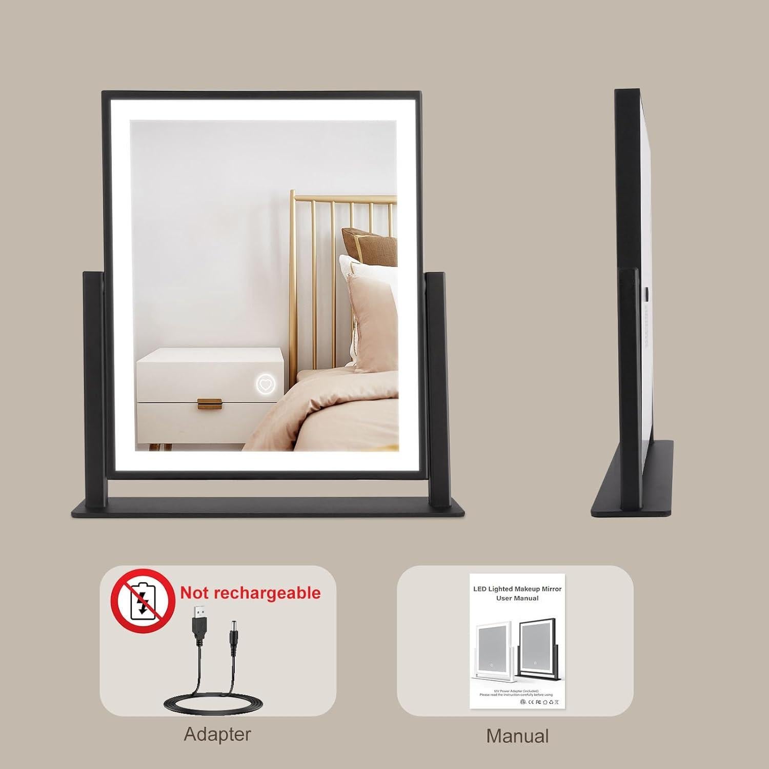 Espejo de Tocador Beelux LED 15.3" con Luz Táctil Regulable