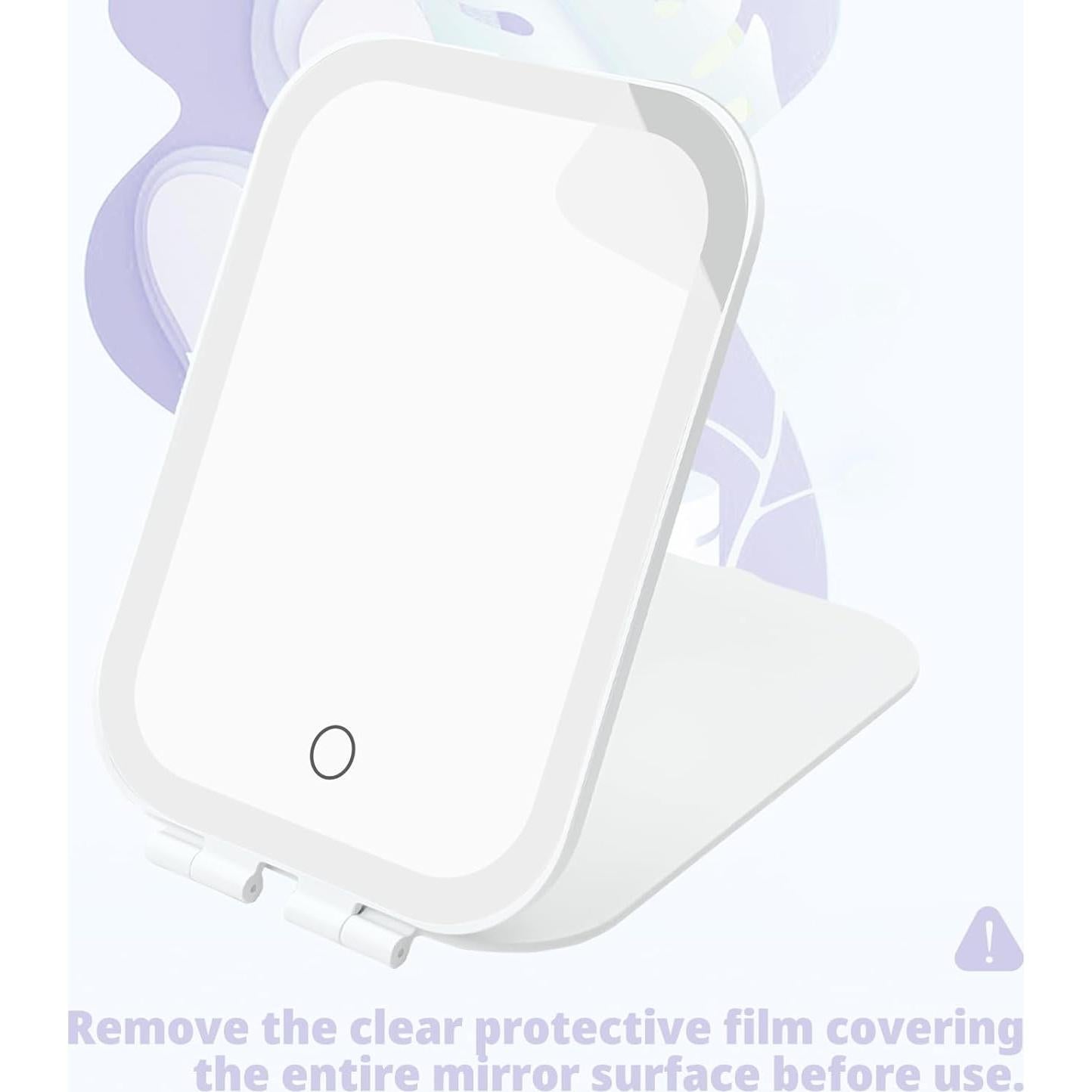 Espejo de Maquillaje TREASO Portátil con Luz LED Ajustable