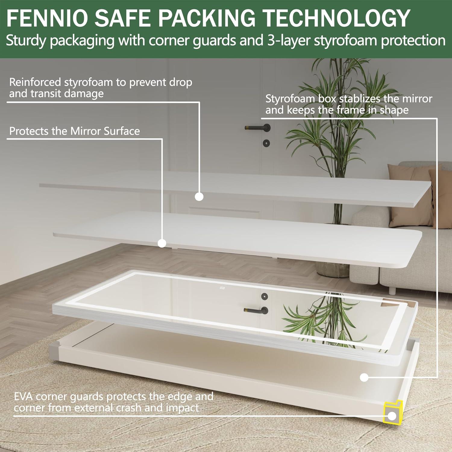 Espejo de Cuerpo Completo FENNIO LED 178x81 cm Plata