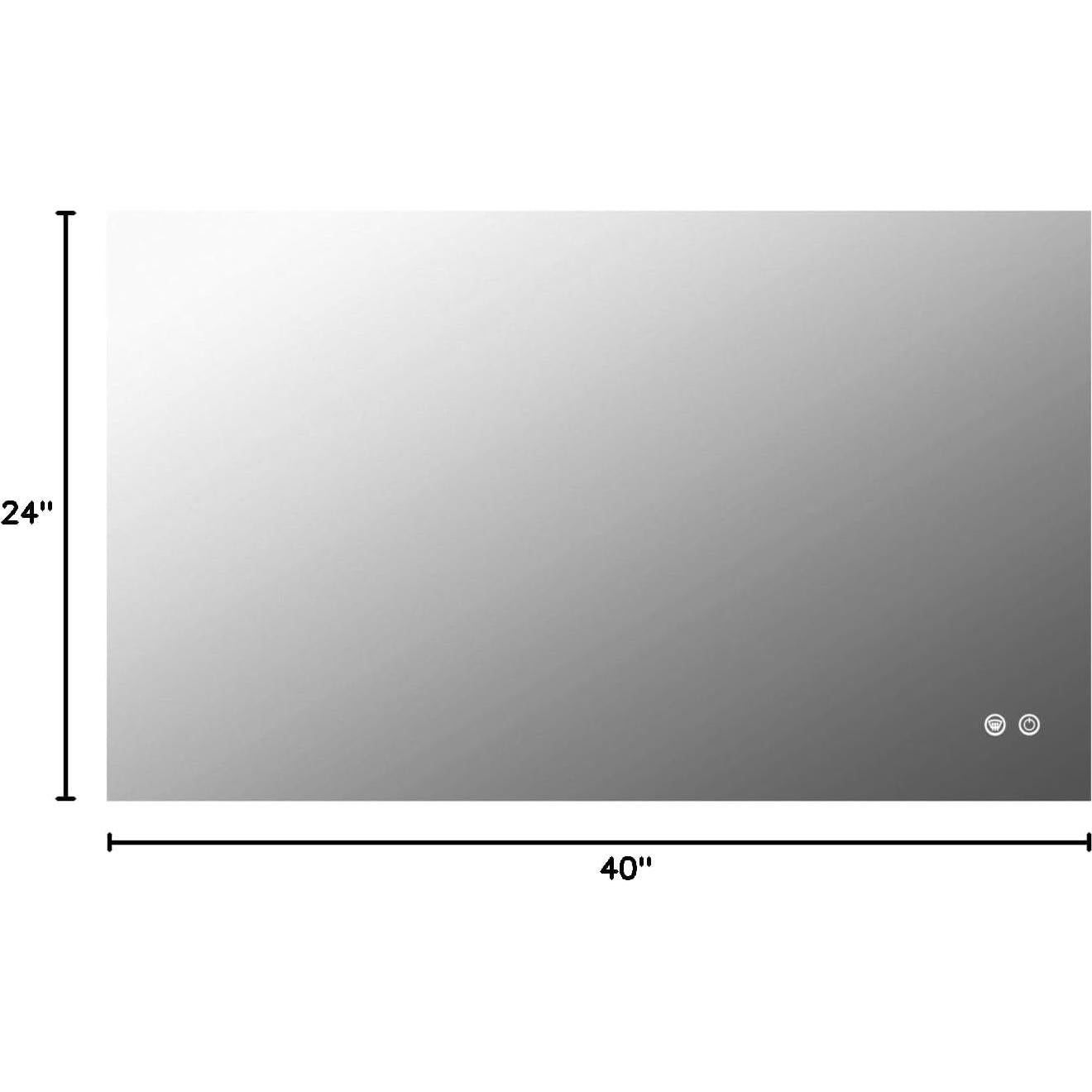 Espejo de Baño Iluminado LED TETOTE 61x101.6 cm Regulable