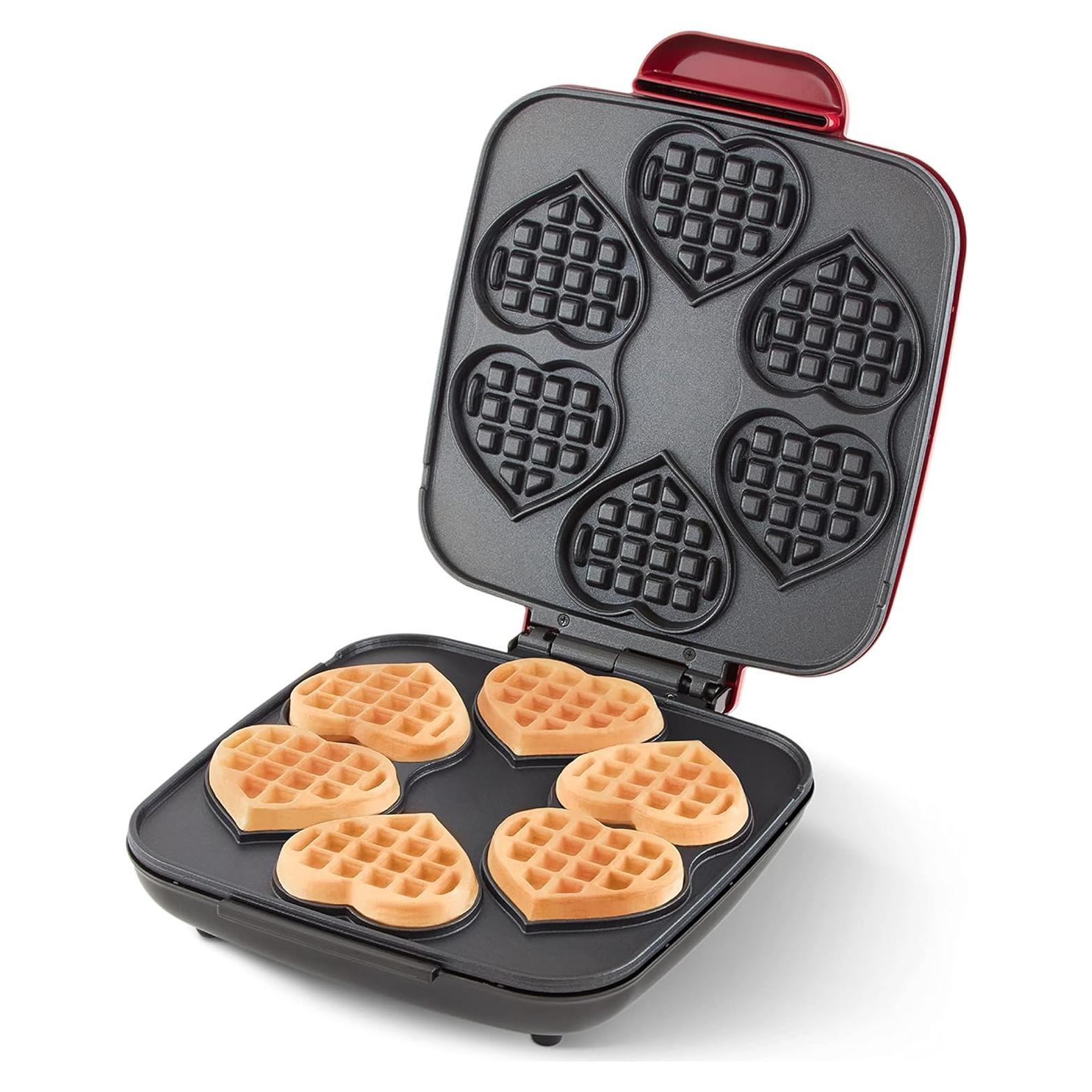 DASH Mini Waffle Maker 6 Corazones 7,62 cm Antiadherente